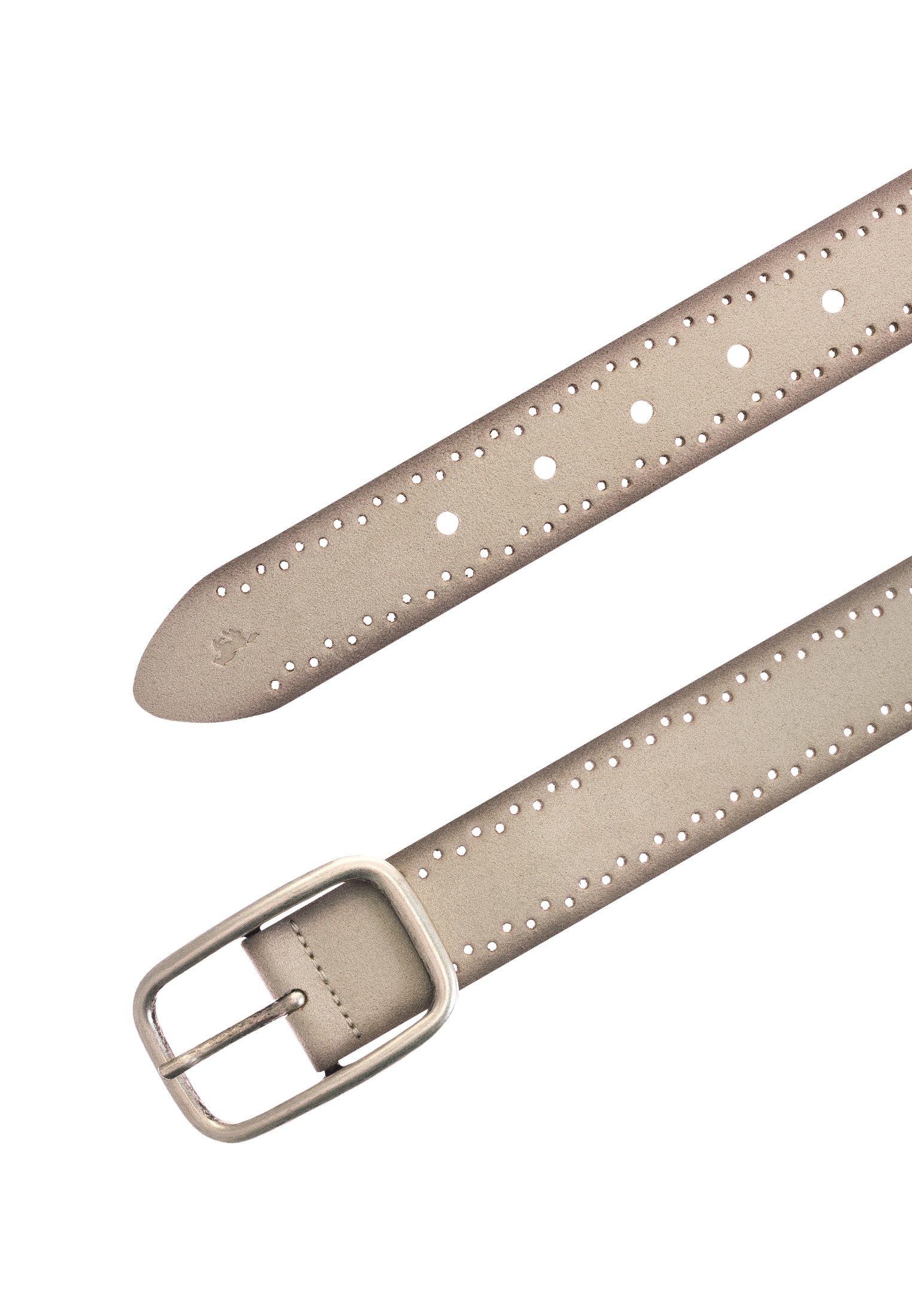 MUSTANG Ledergürtel, Robustes, genarbtes Rindsleder mit Lochstanzung, 3,5 cm