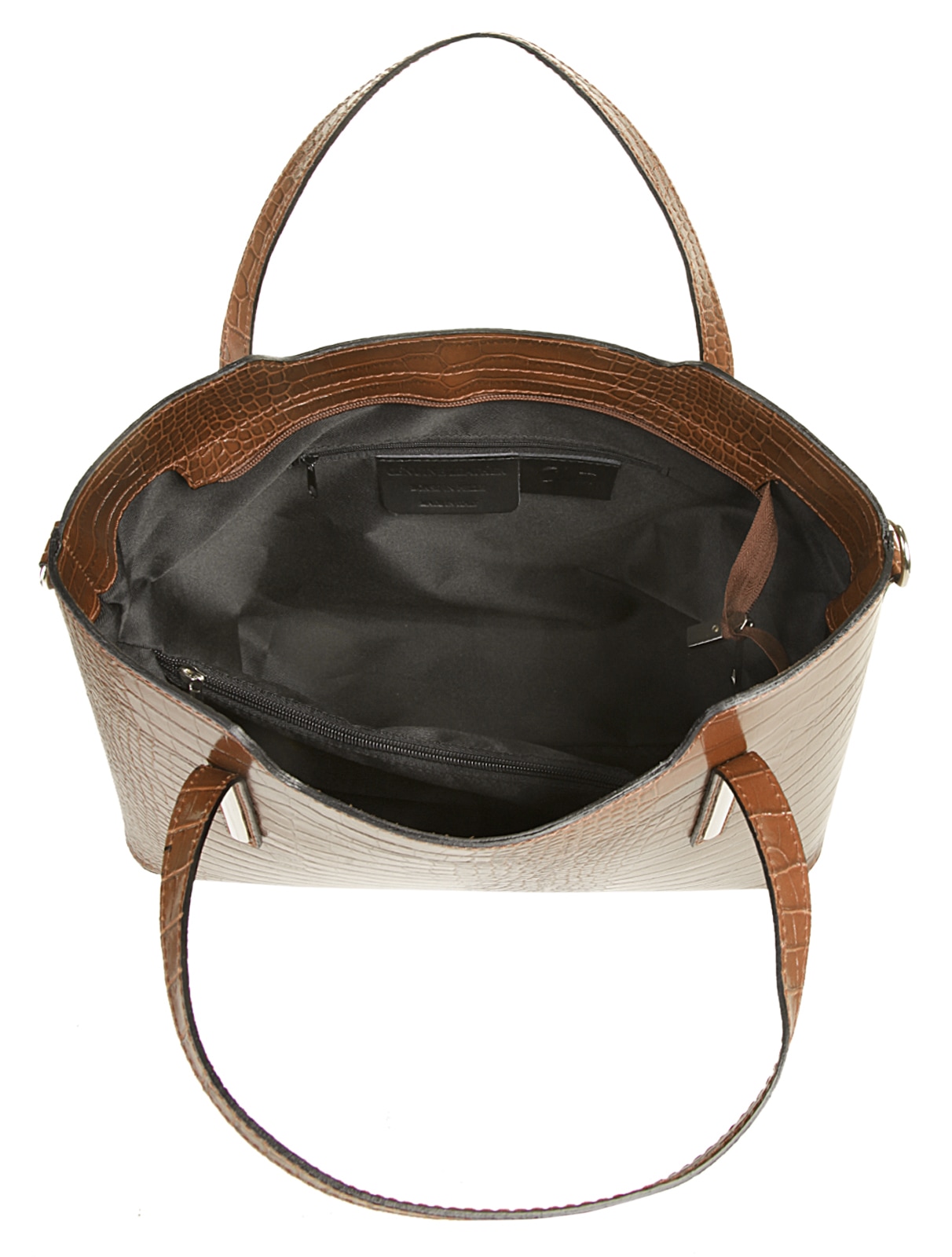 Cluty Henkeltasche, echt Leder, Made in Italy