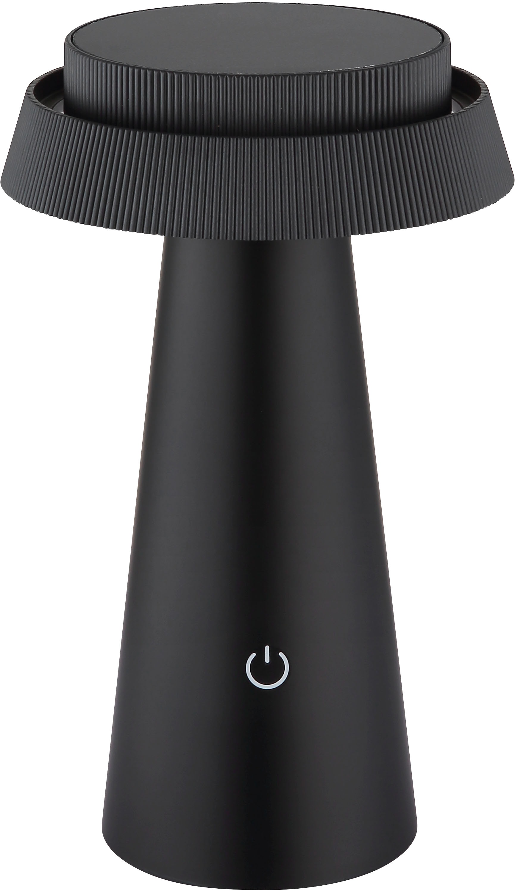 LED Solarleuchte OTTO HOME "Tirria Akkuleuchte", schwarz, H:23cm Ø:14cm, Leuchten, stufenloser Touchdimmer, Farben fixierbar, Solarlampe, CCT 2
