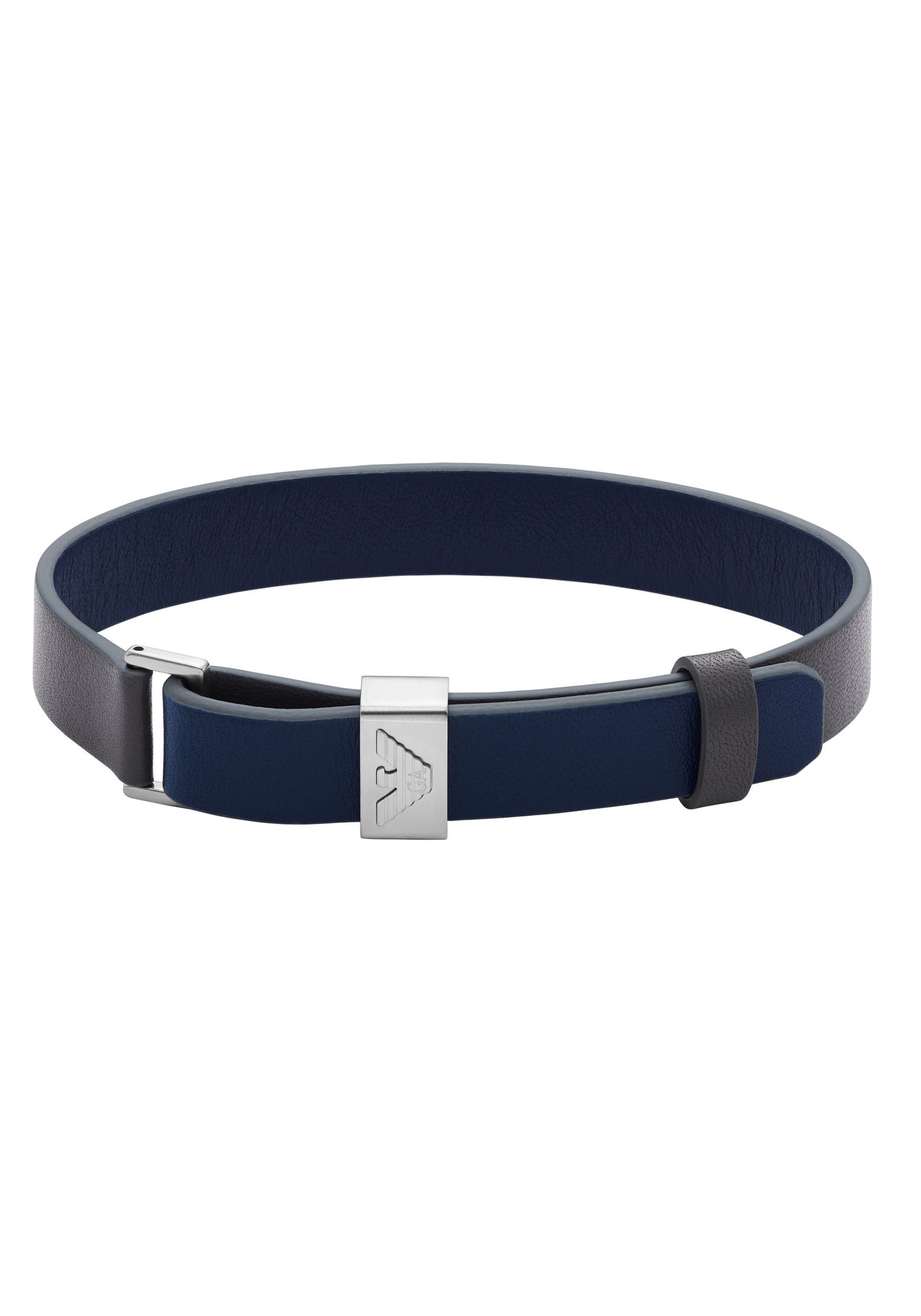 Emporio Armani + BAUR | Leder Edelstahl aus EGS2918040«, Armband »ESSENTIAL