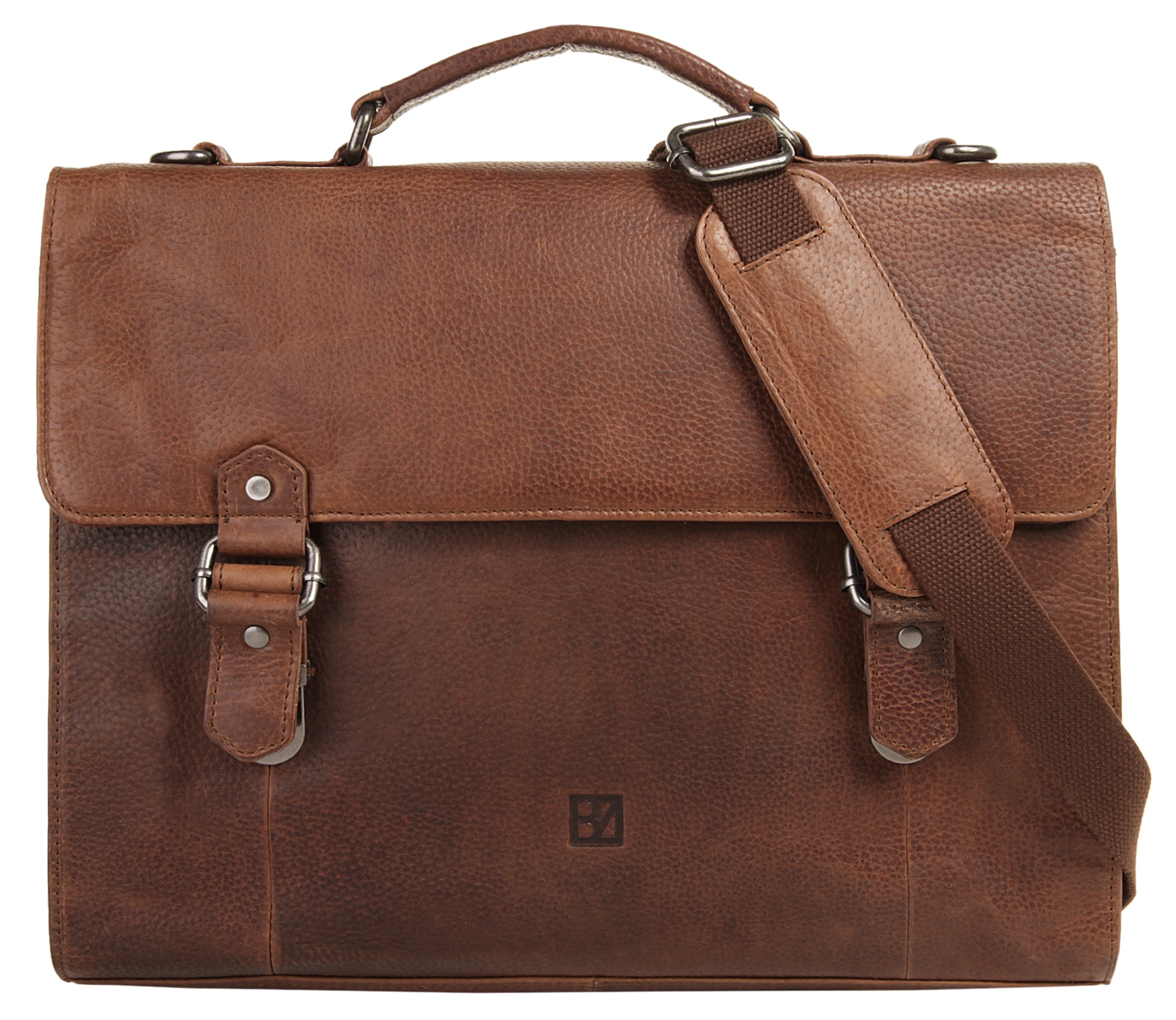 Aktentasche BODENSCHATZ, Gr. B/H/T: 40cm x 31cm x 7cm onesize, cognac, Leder, Taschen, echt Leder