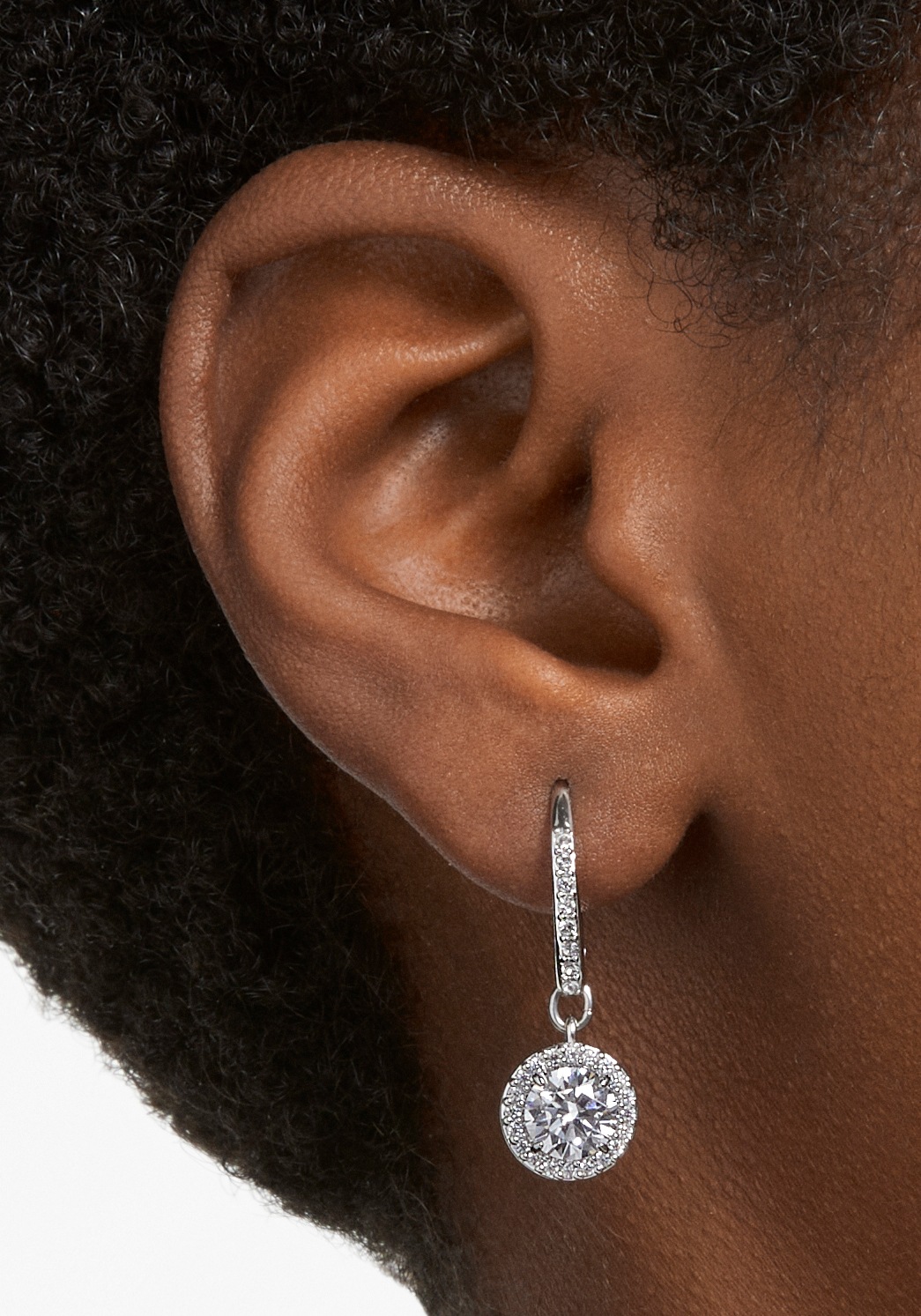 Paar Ohrhänger SWAROVSKI "Una Angelic Stern", grau (metallfarben, kristallweiß), Ohrringe, Damen, Metall, mit Swarovski Kristall 5