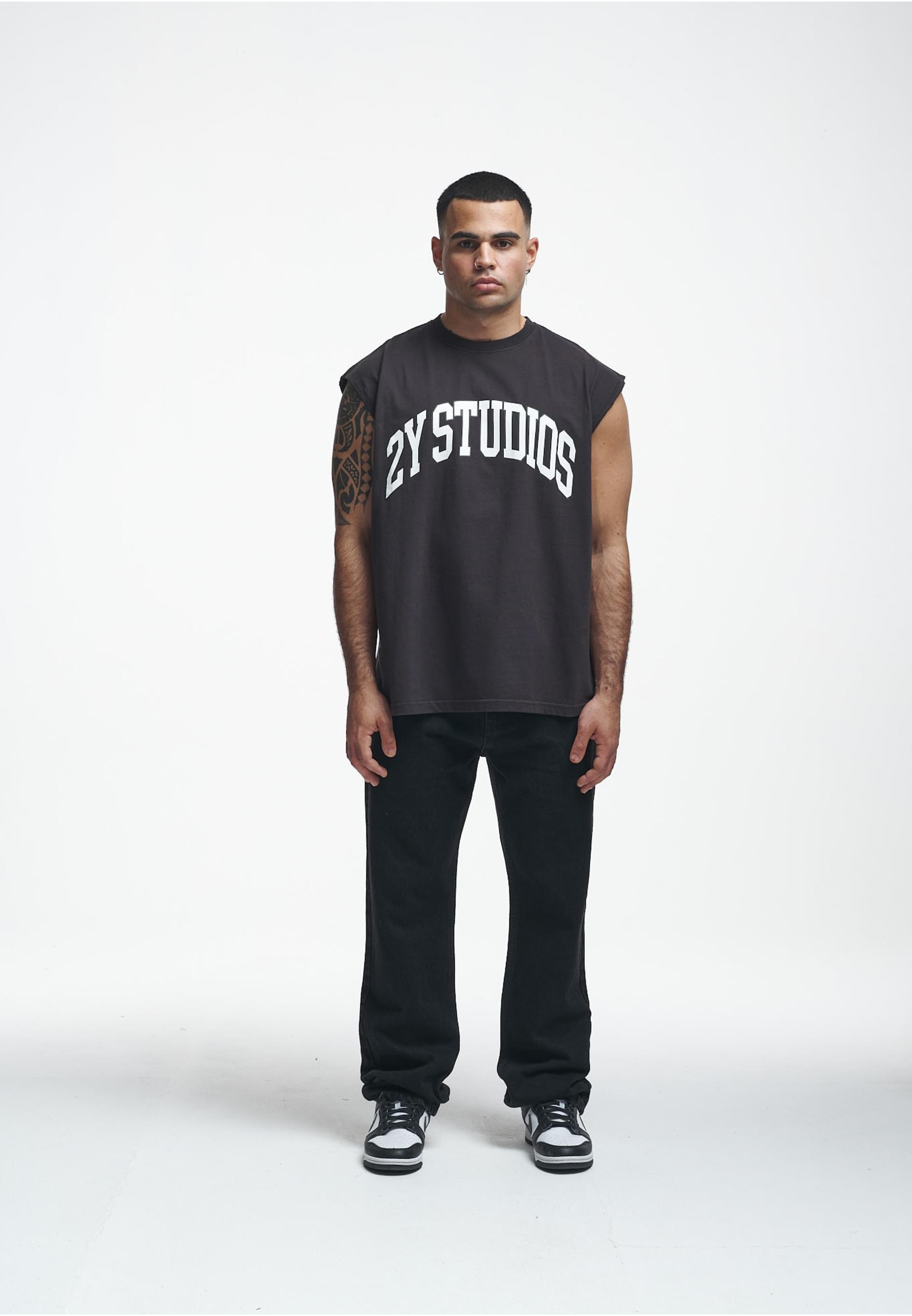 2Y Studios Tanktop »2Y Studios Herren 2Y Logo Oversize Sleeveless Shirt«, (1 tlg.)