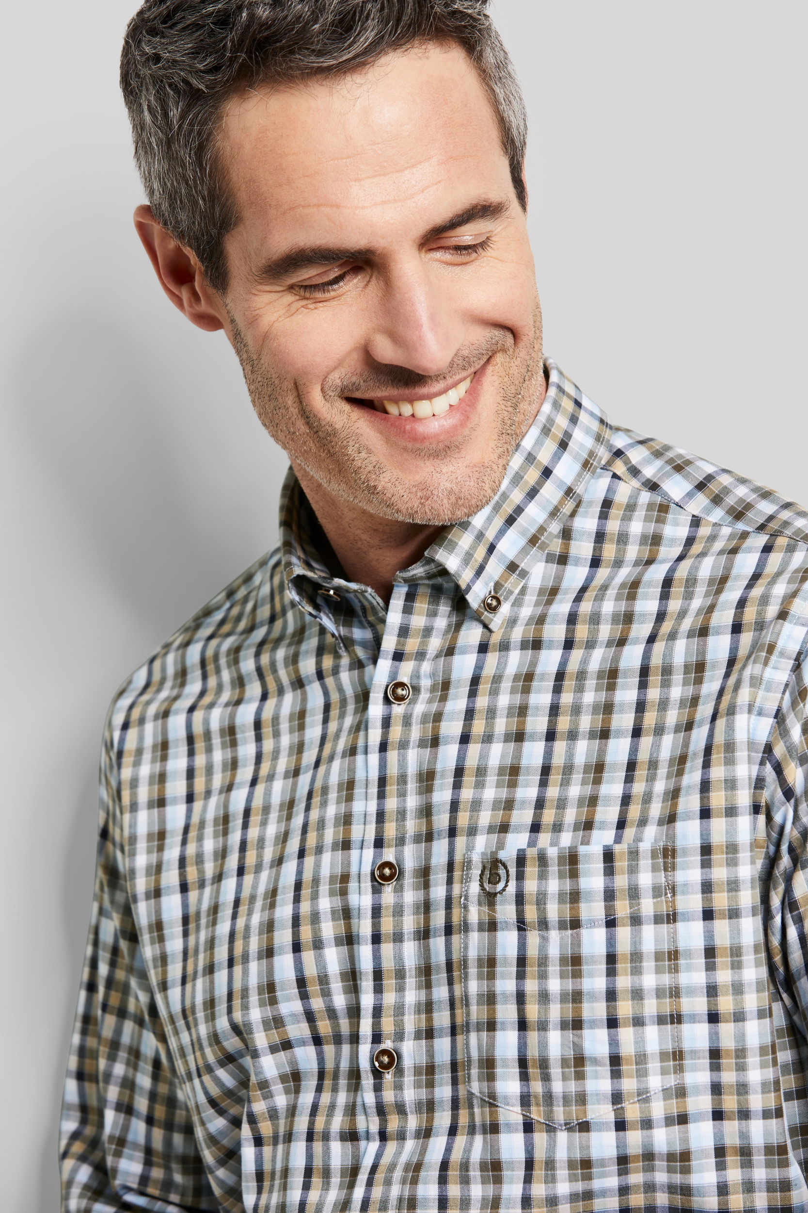 bugatti Langarmhemd »Modern Fit« mit Button-Down-Kragen