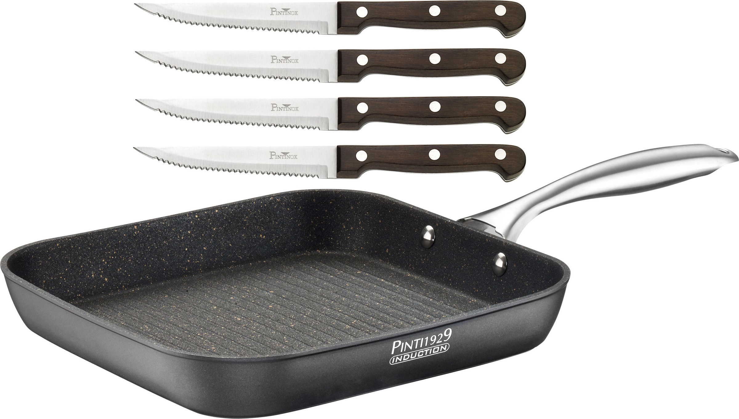 PINTINOX Grillpfanne "ST1" Aluminium Set, 5 Stk. tlg. Induktionsgeeignet, i günstig online kaufen