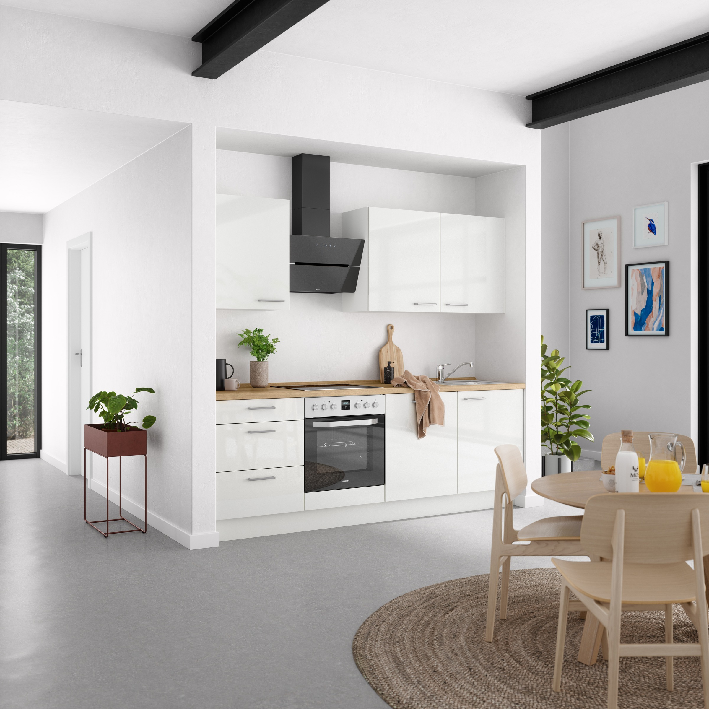 nobilia® Küchenzeile »"Flash II"«, vormontiert, Ausrichtung wählbar, Breite 240 cm, wahlw. mit E-Geräten