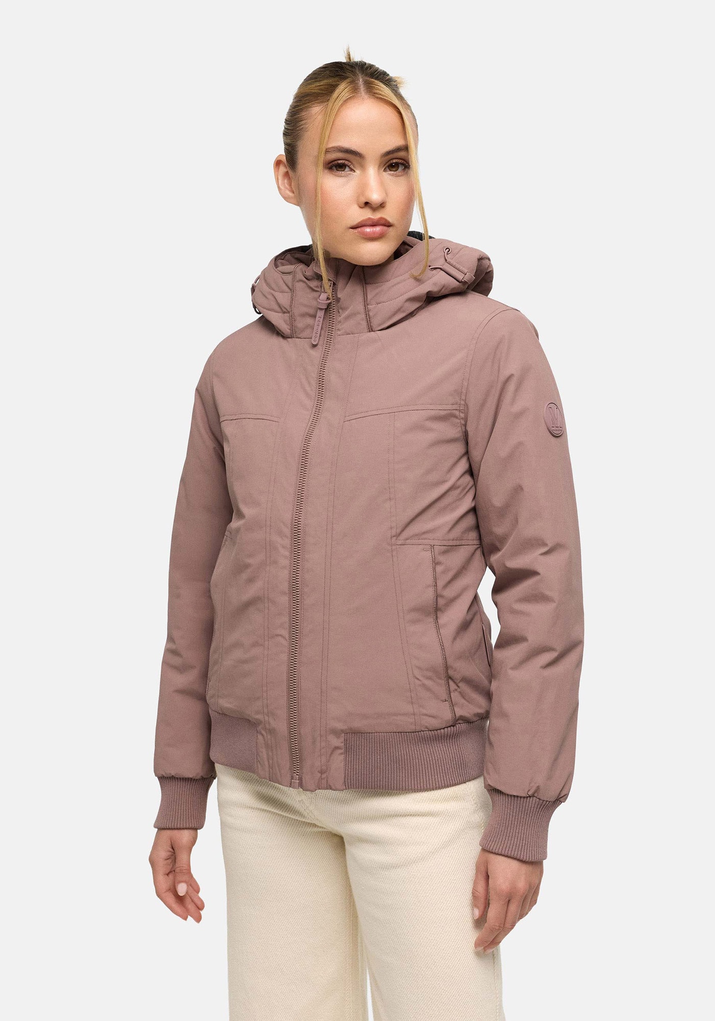 Marikoo Winterjacke "Mooni 16" Gefütterte Übergangsjacke mit Kapuze und Kordelzug