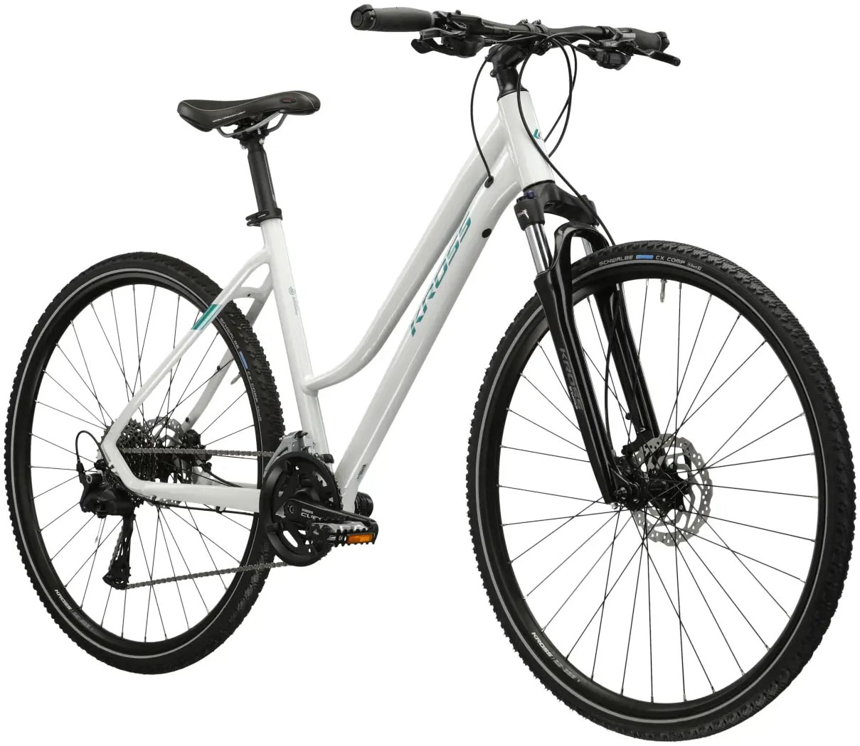 Kross Crossrad »KROSS Crossbike Evado 7.0 28" weiß 20 Gänge«, 20 Gang, Shimano, Cues U6000 Schaltwerk, Kettenschaltung