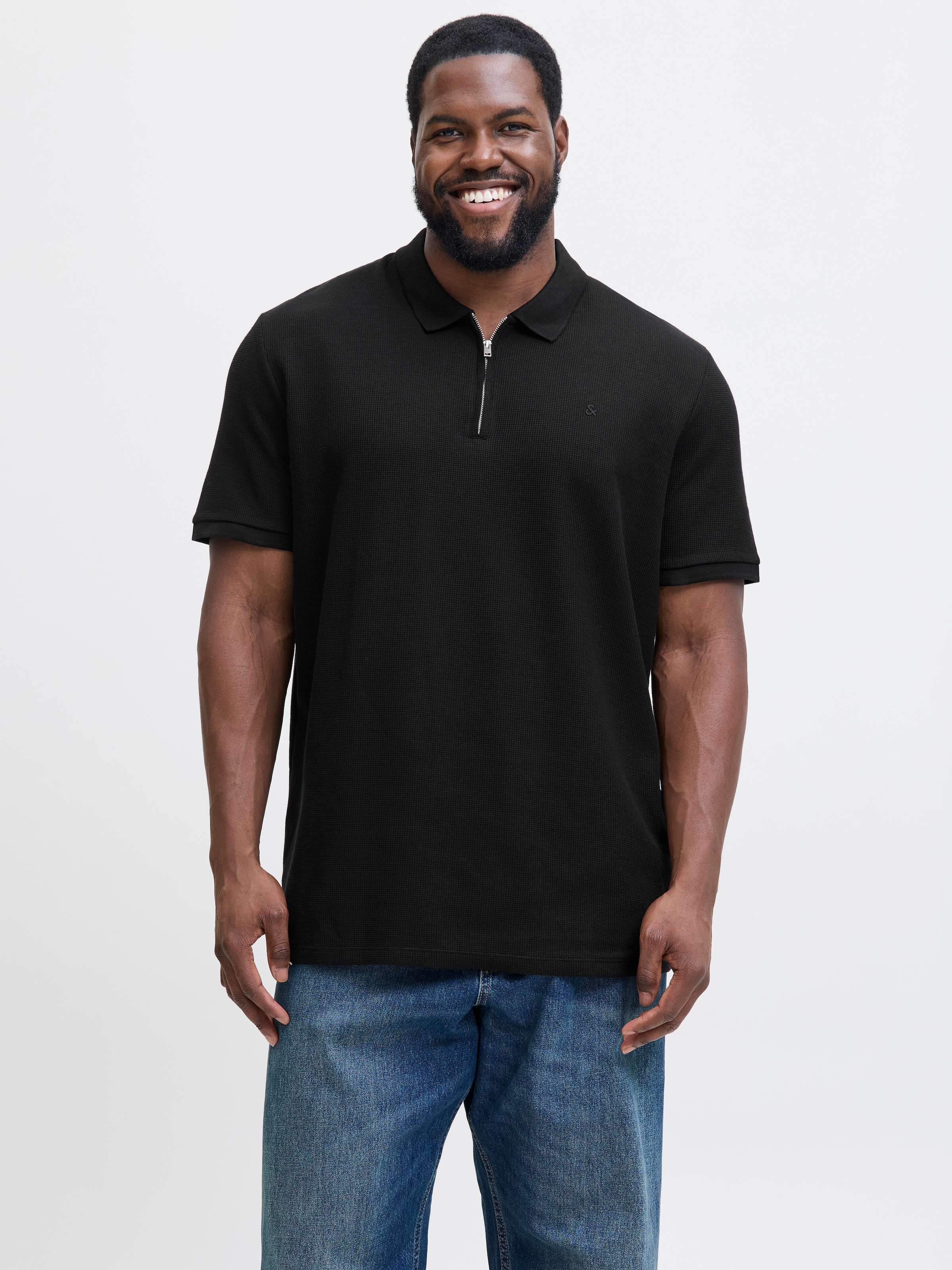 Jack & Jones PlusSize Poloshirt "JJEAUSTIN ZIP POLO SS NOOS PLS" günstig online kaufen