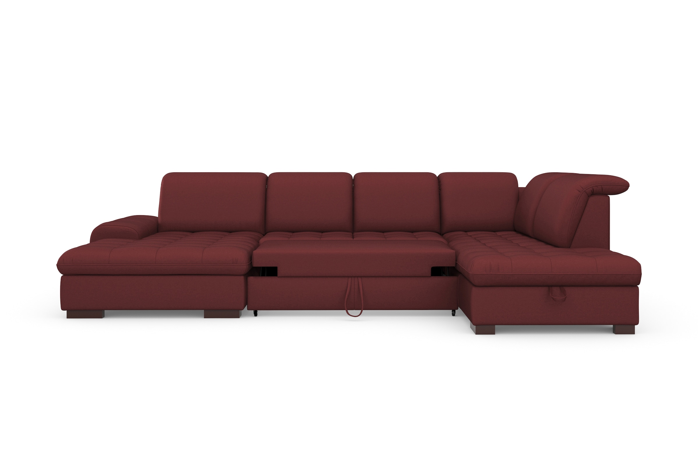 sit&more Wohnlandschaft »Luxor U-Form«, wahlweise mit Bettfunktion, Bettkasten und Kopfteilverstellung