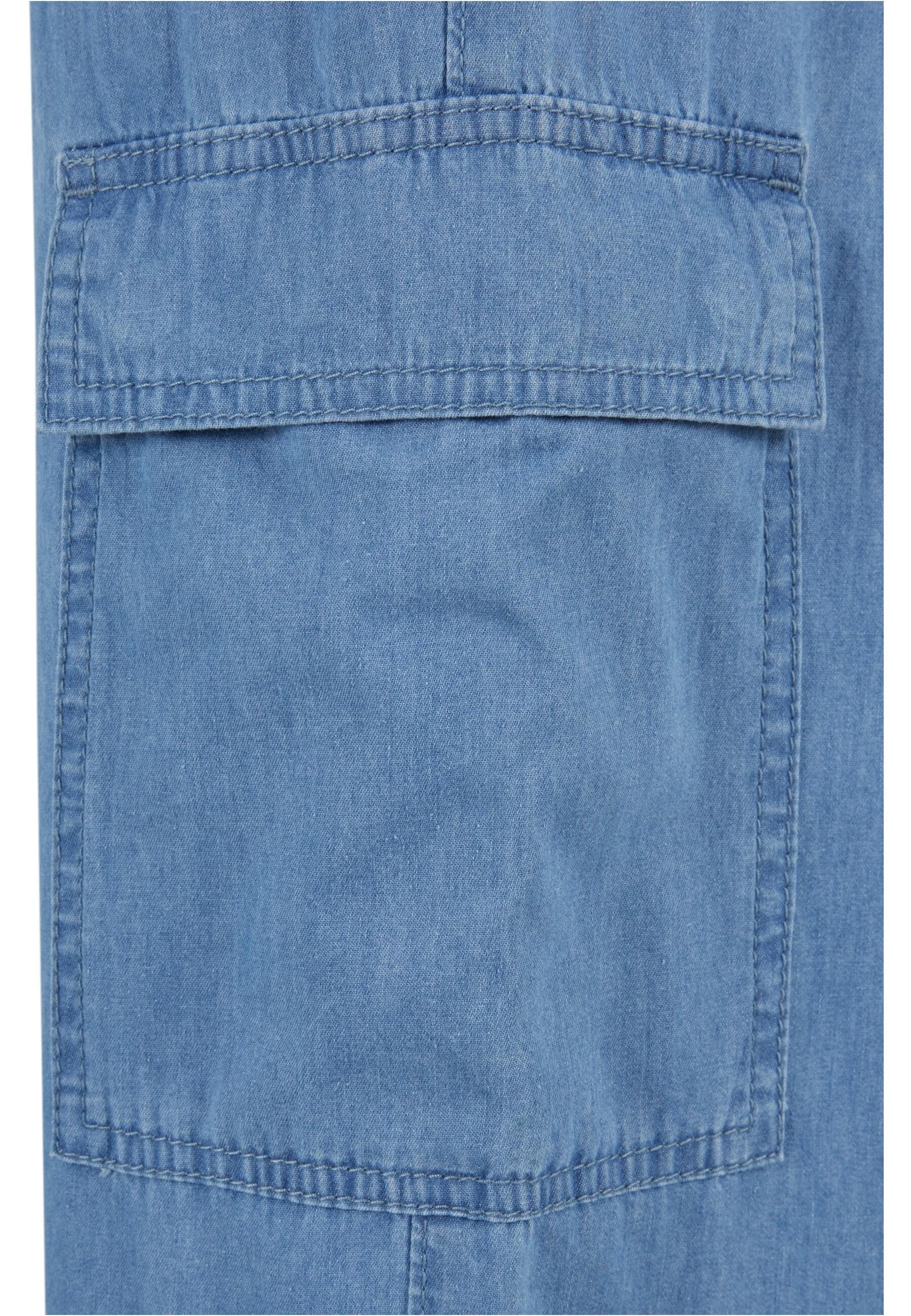 URBAN CLASSICS Cargohose »Urban Classics Damen Ladies Light Denim Cargo Pants«, (1 tlg.)