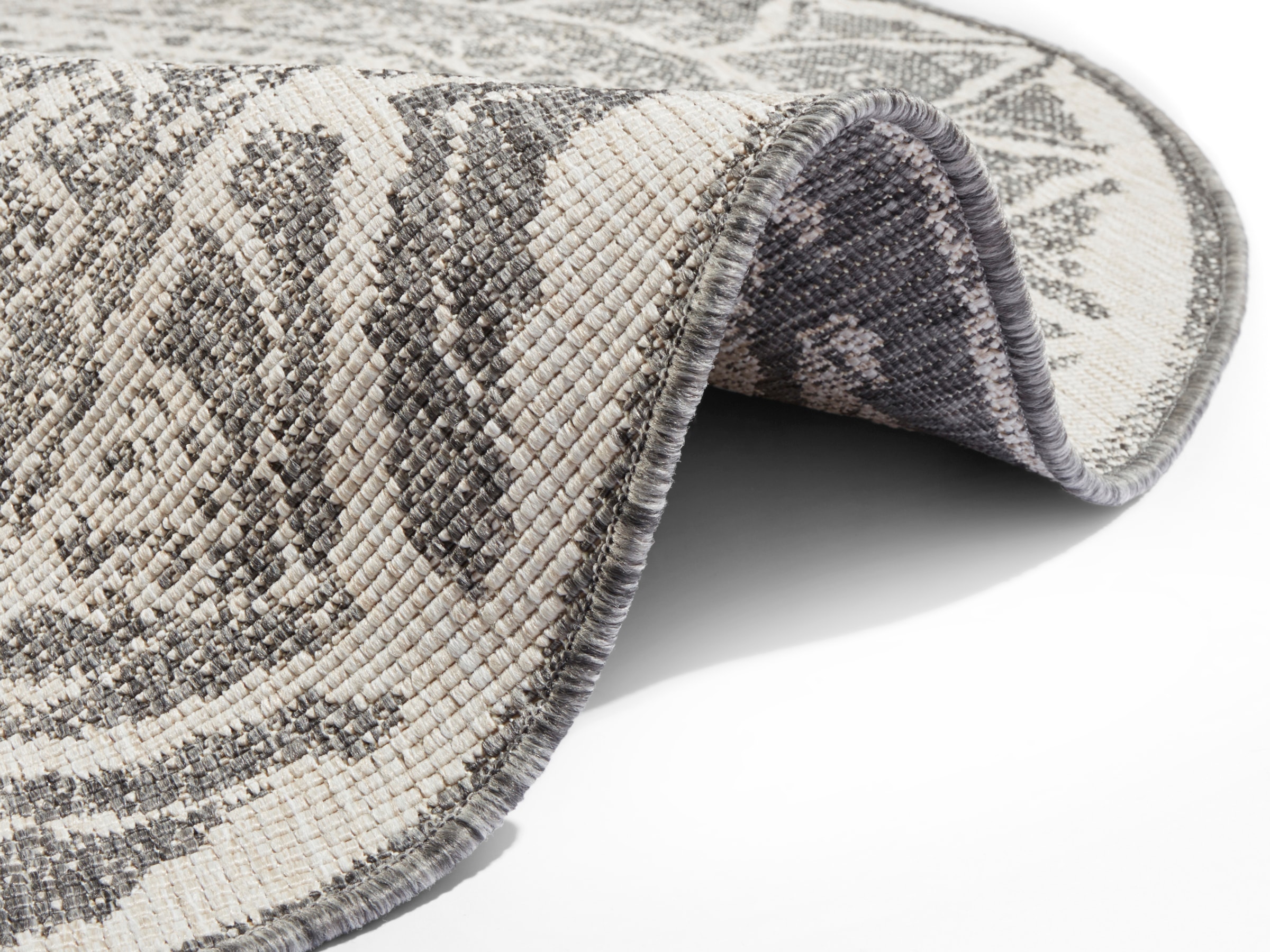 NORTHRUGS Teppich »Siruma Wendeteppich«, rund, 5 mm Höhe, In- & Outdoor, beidseitig, Orientalisch, Teppich, Garten, Flur