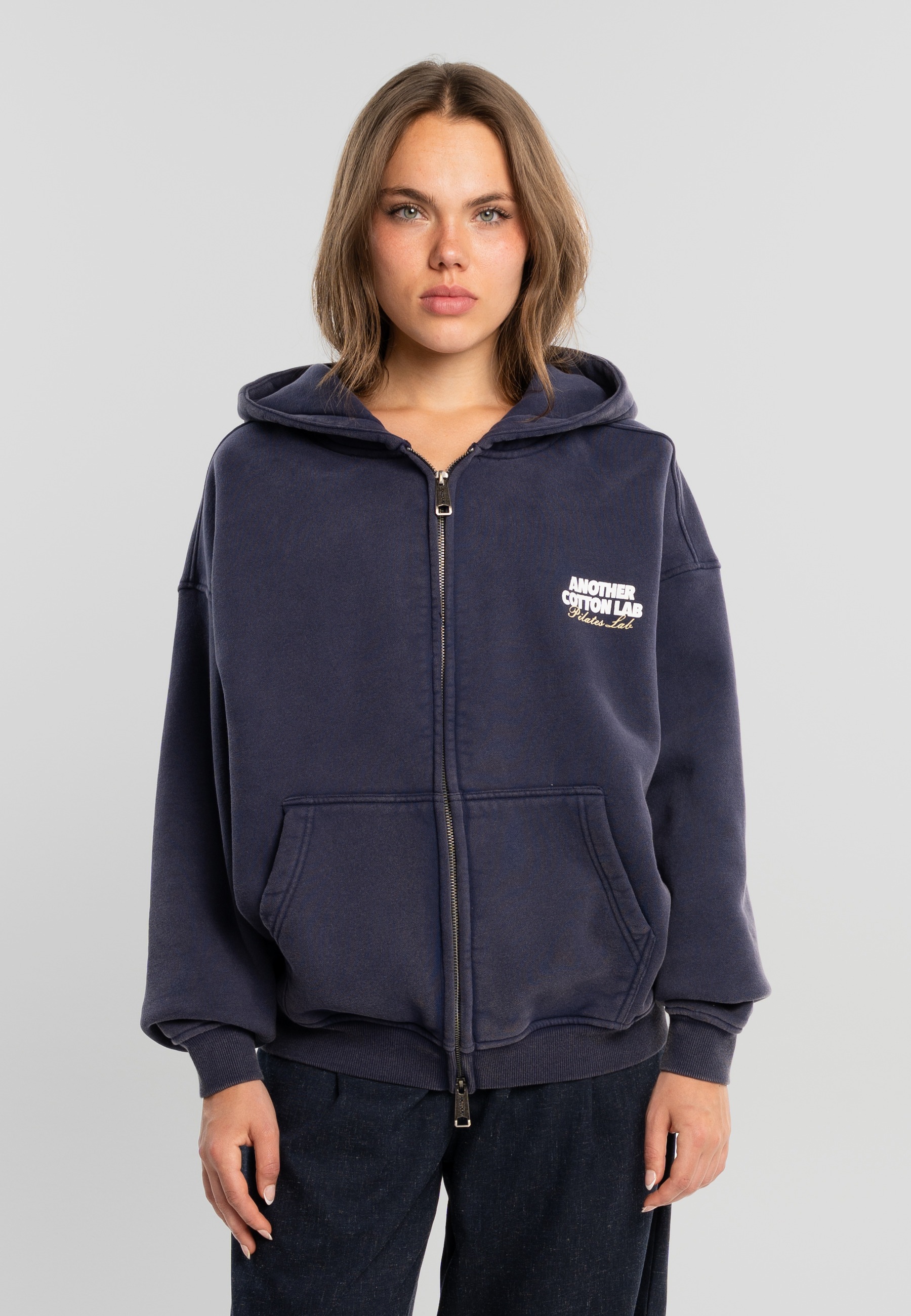 Another Cotton Lab Funktions-Kapuzensweatjacke »Another Cotton Lab Community Clubhouse Washed Zip Hoodie«
