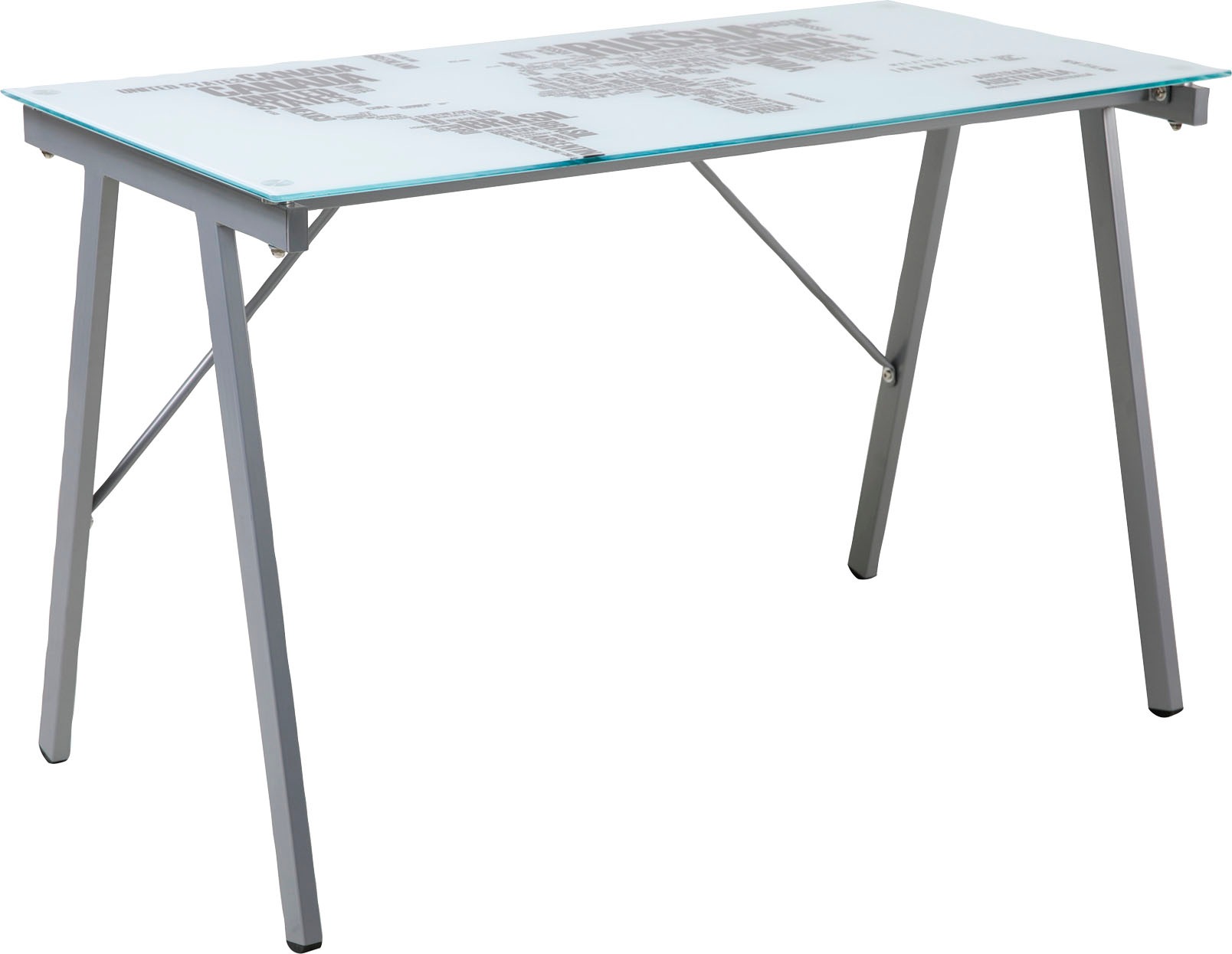 Möbilia Schreibtisch "Tullia" mit Weltkartenaufdruck auf der Tischplatte günstig online kaufen