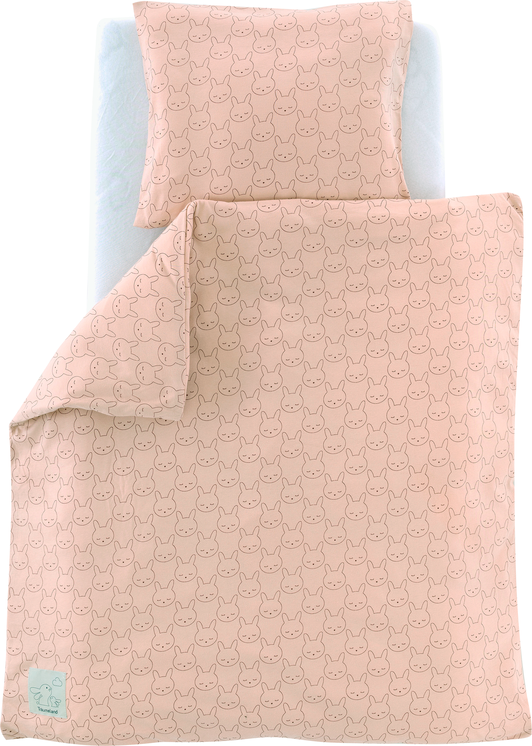 Träumeland Babybettwäsche "Jersey Kuschelhase" 2 Stk. mit Allover-Print günstig online kaufen