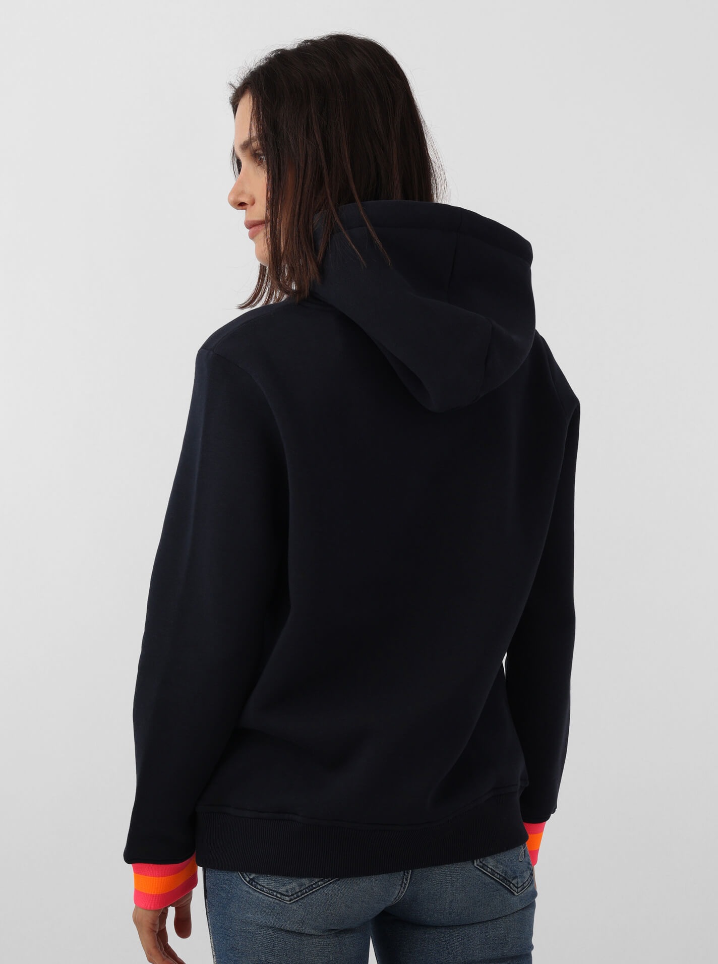 Zwillingsherz Hoodie ""Rahel"", Kontrastbündchen, Kängurutasche, Langarm, K günstig online kaufen