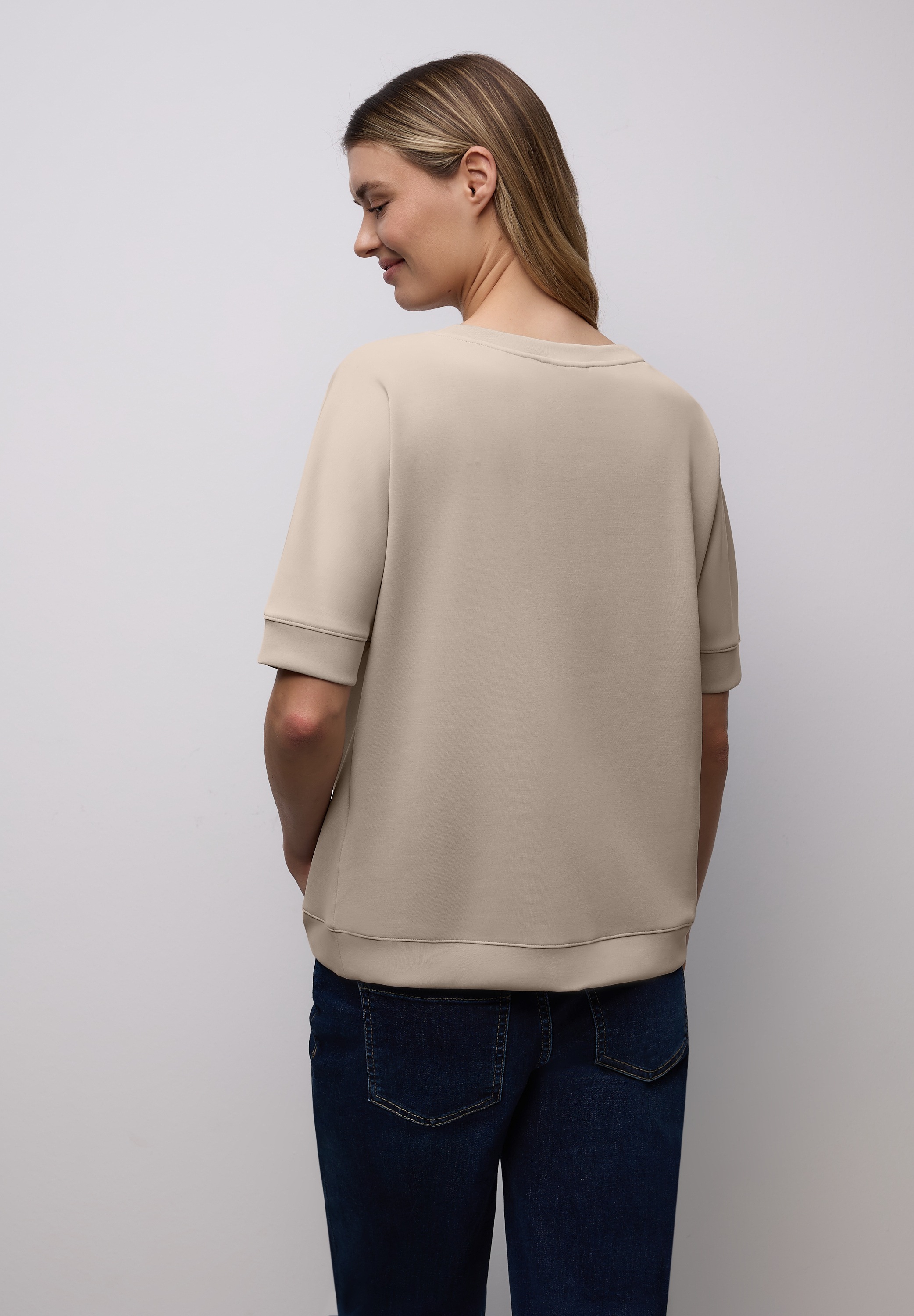 STREET ONE Rundhalsshirt Halbarmshirt mit Leo-Brusttasche günstig online kaufen