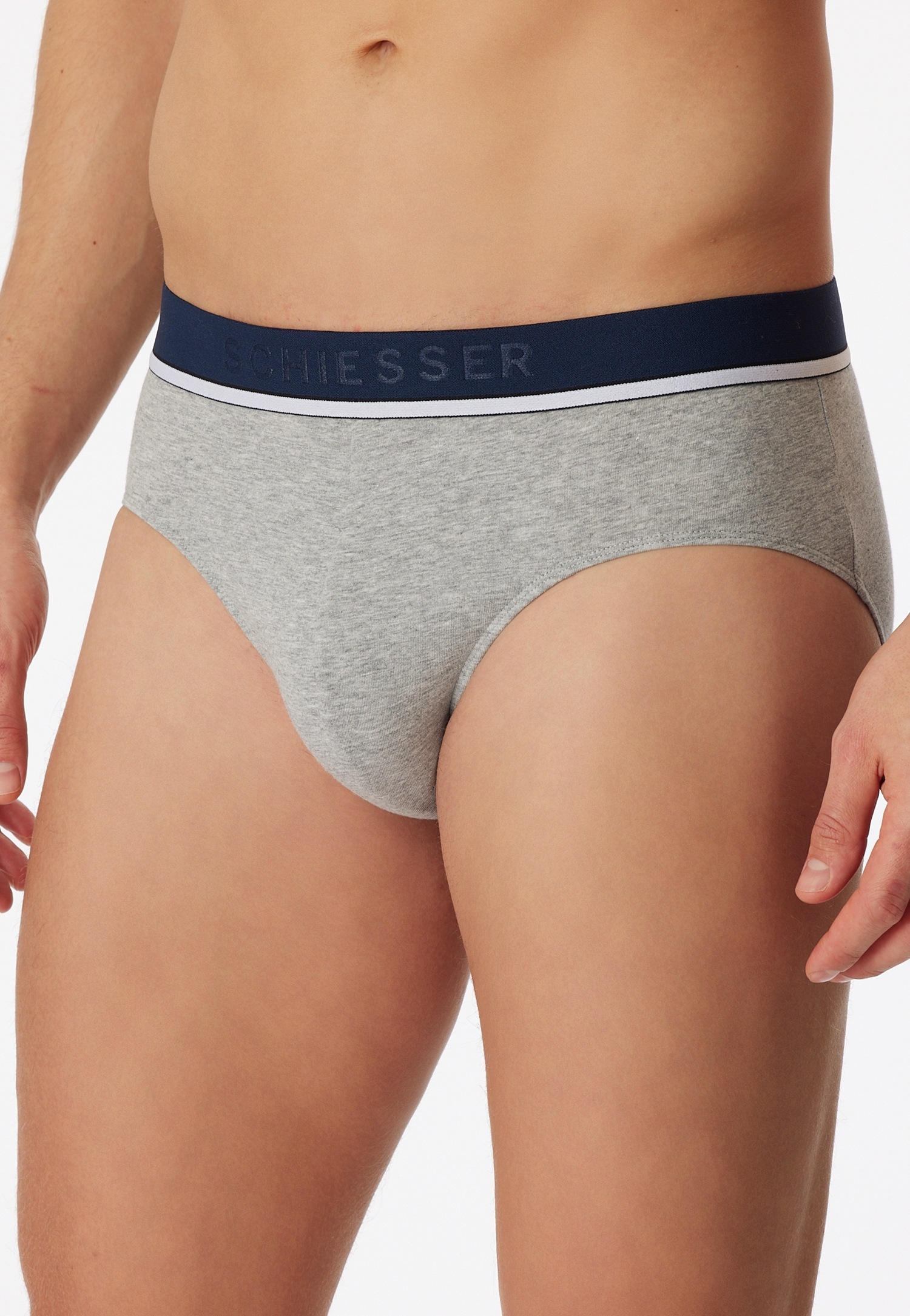 Schiesser Rioslip »"95/5"«, (3er-Pack), mit sportlichem Logo-Webgummibund mit schmalen weißem Ansatz