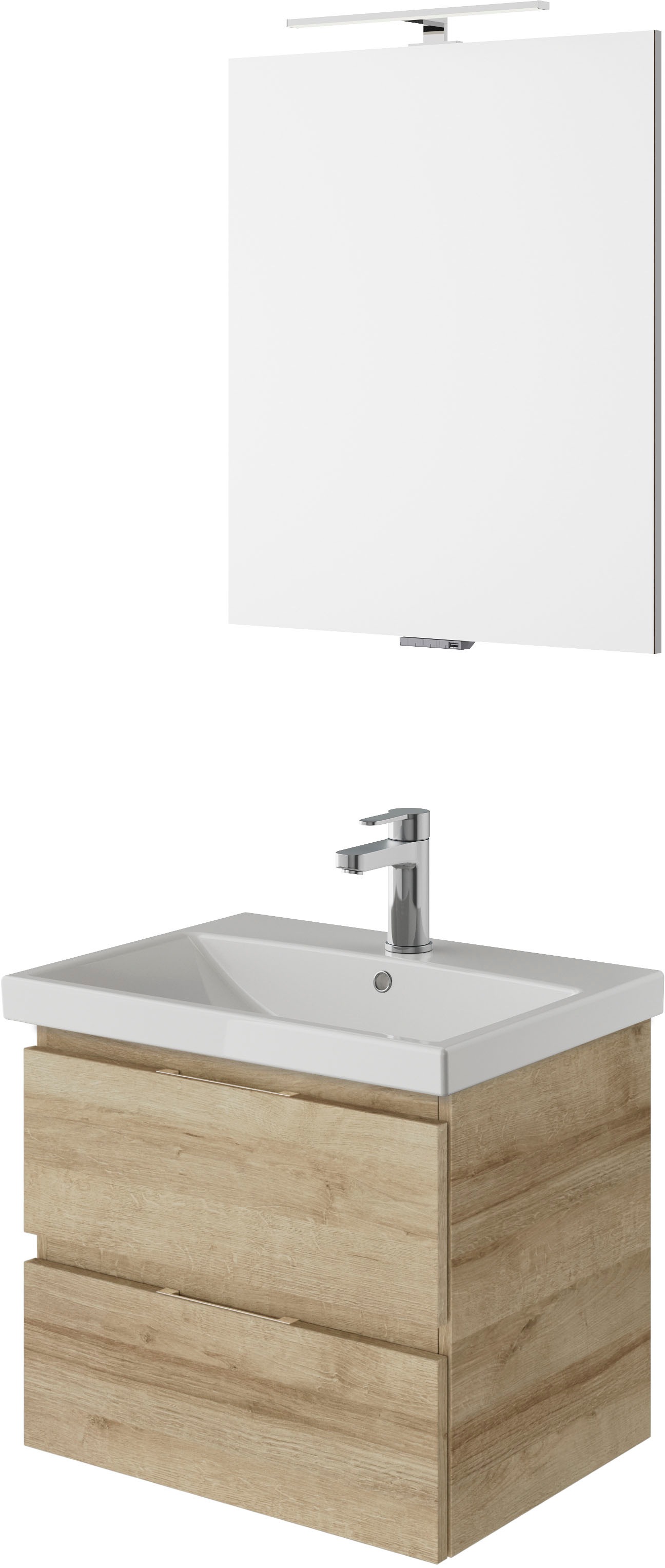 Saphir Badmöbel-Set "Serie 4035 2-teilig, Keramikwaschtisch mit LED-Spiegel günstig online kaufen