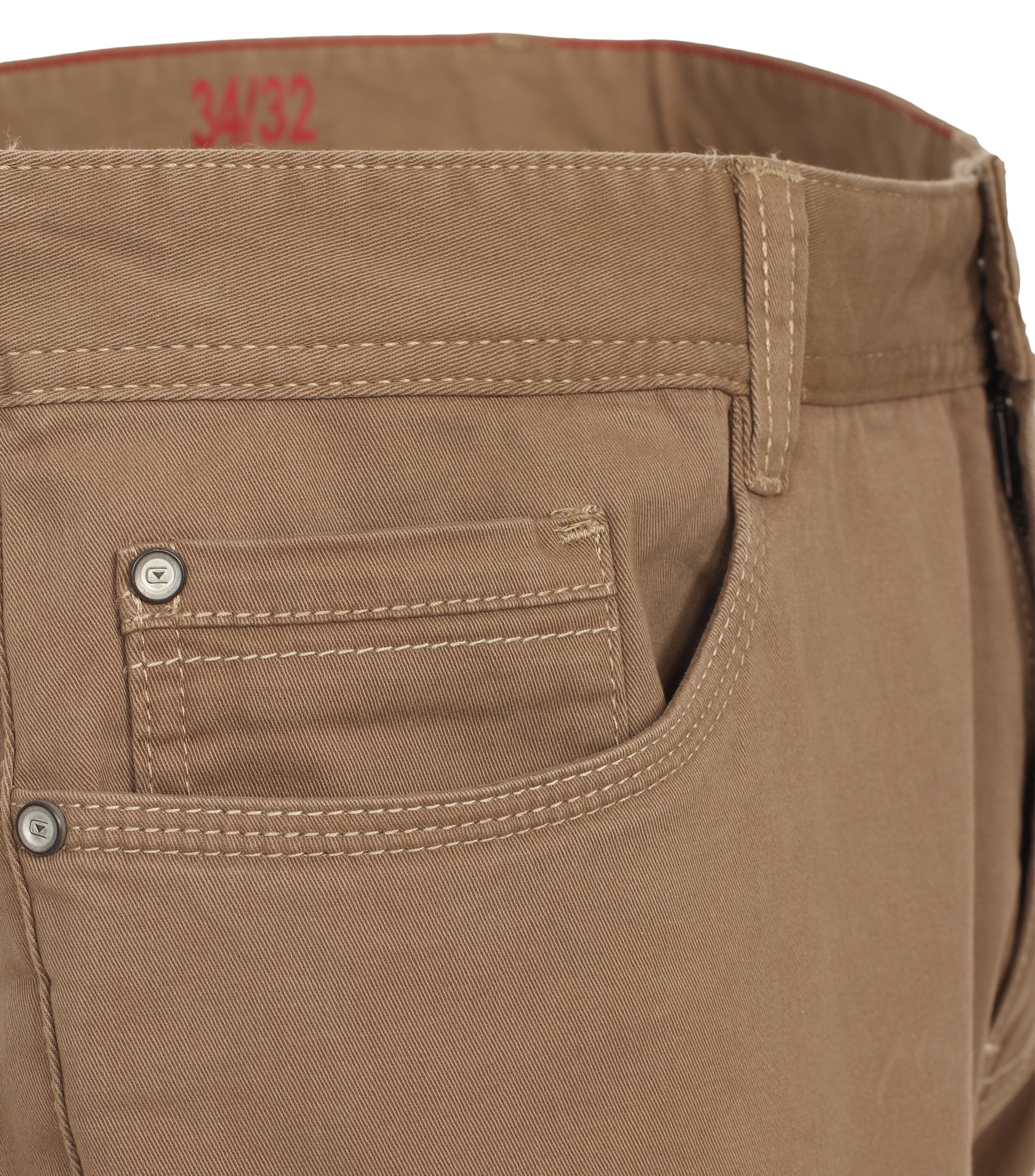 Chinohose CASAMODA "CASAMODA Chinohose uni", Herren, Gr. 34/30, Länge 30, beige, 98% Baumwolle, 2% Elasthan, Hosen Chinohose 3