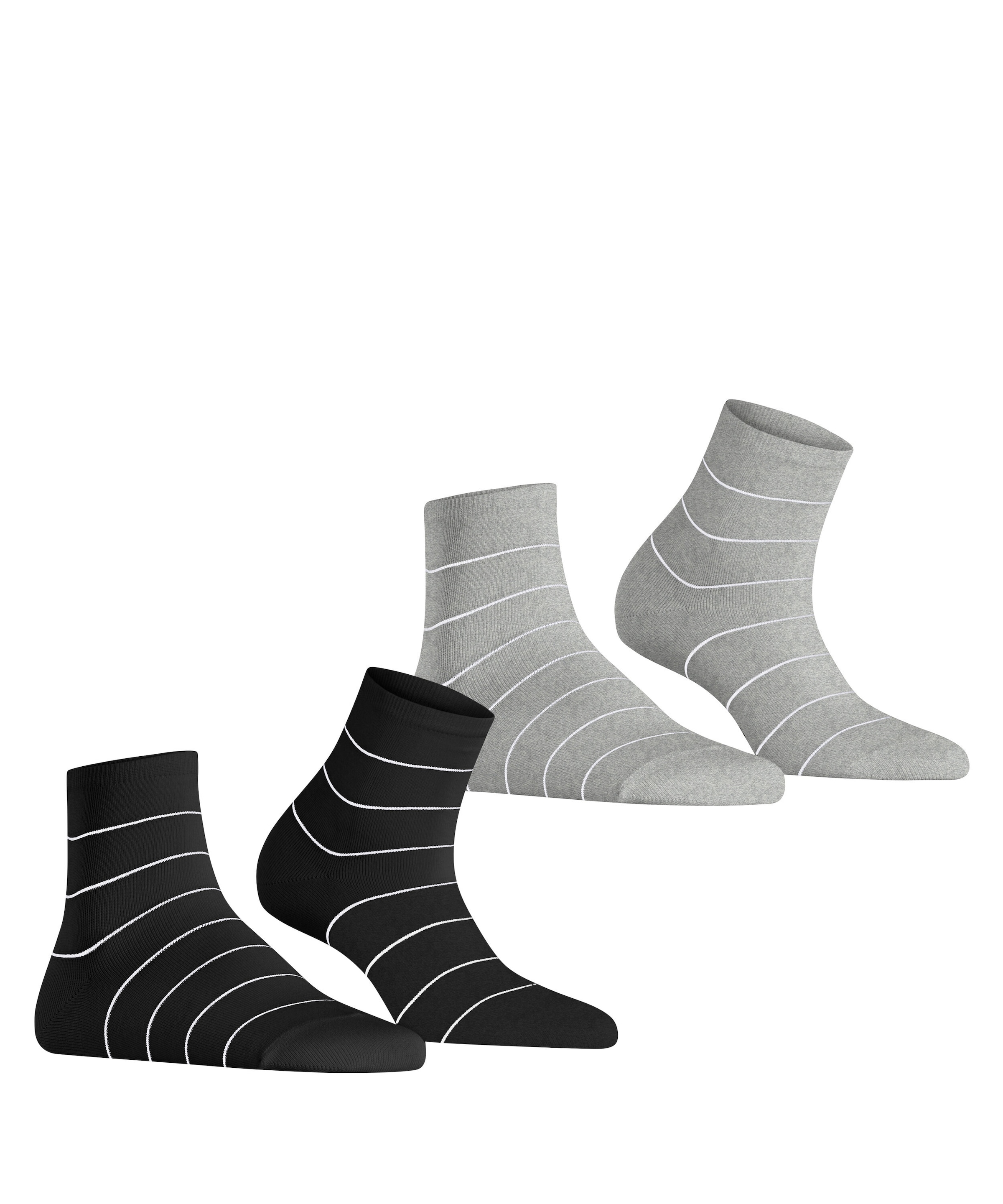 Esprit Kurzsocken »Fine Line« 2 Paar,  mit feinem Streifenmuster, schmales Bündchen