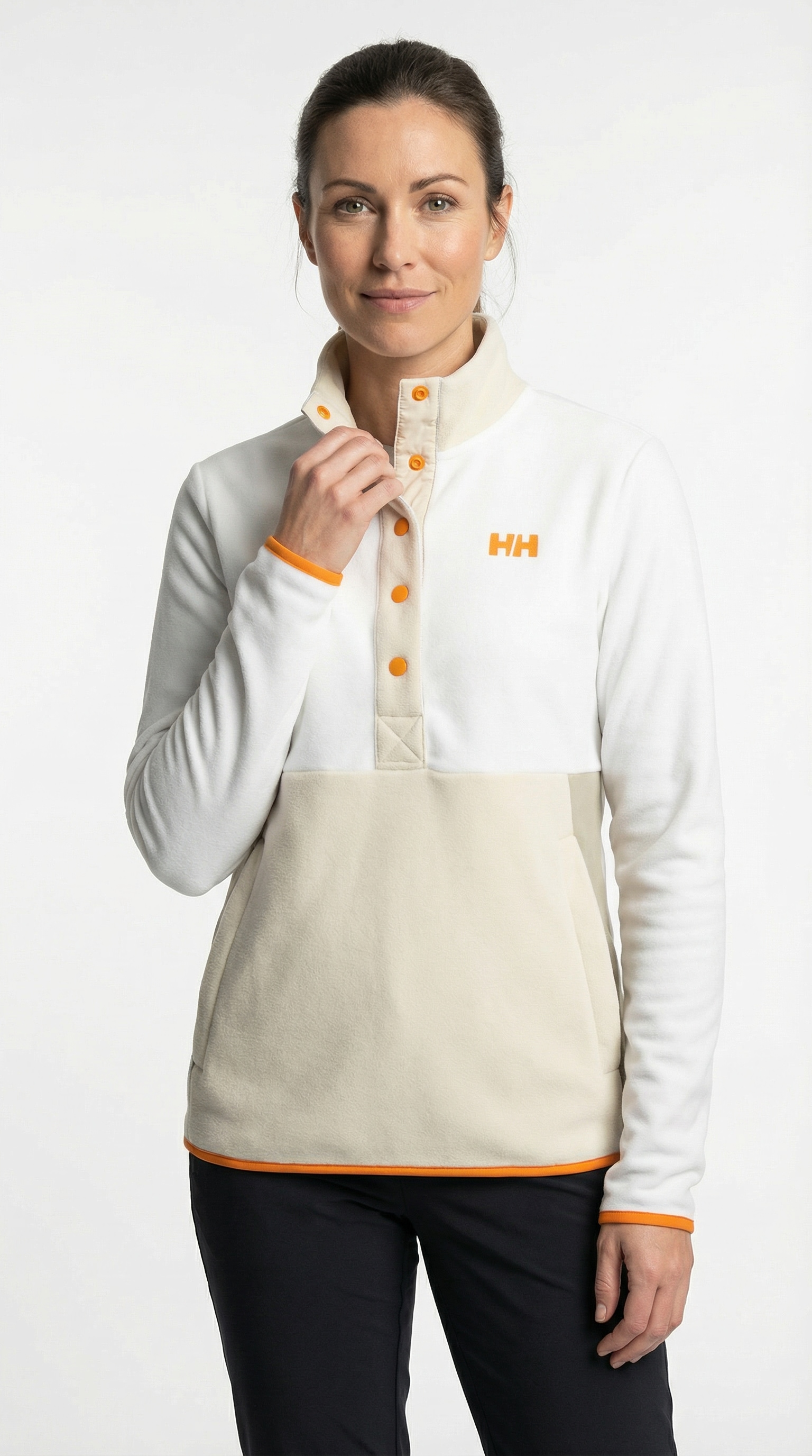 Helly Hansen Fleecepullover "W DAYBREAKER SNAP PULLOVER", mit kurzer Knopfleiste mit Druckknöpfen, figurumspielende Passform
