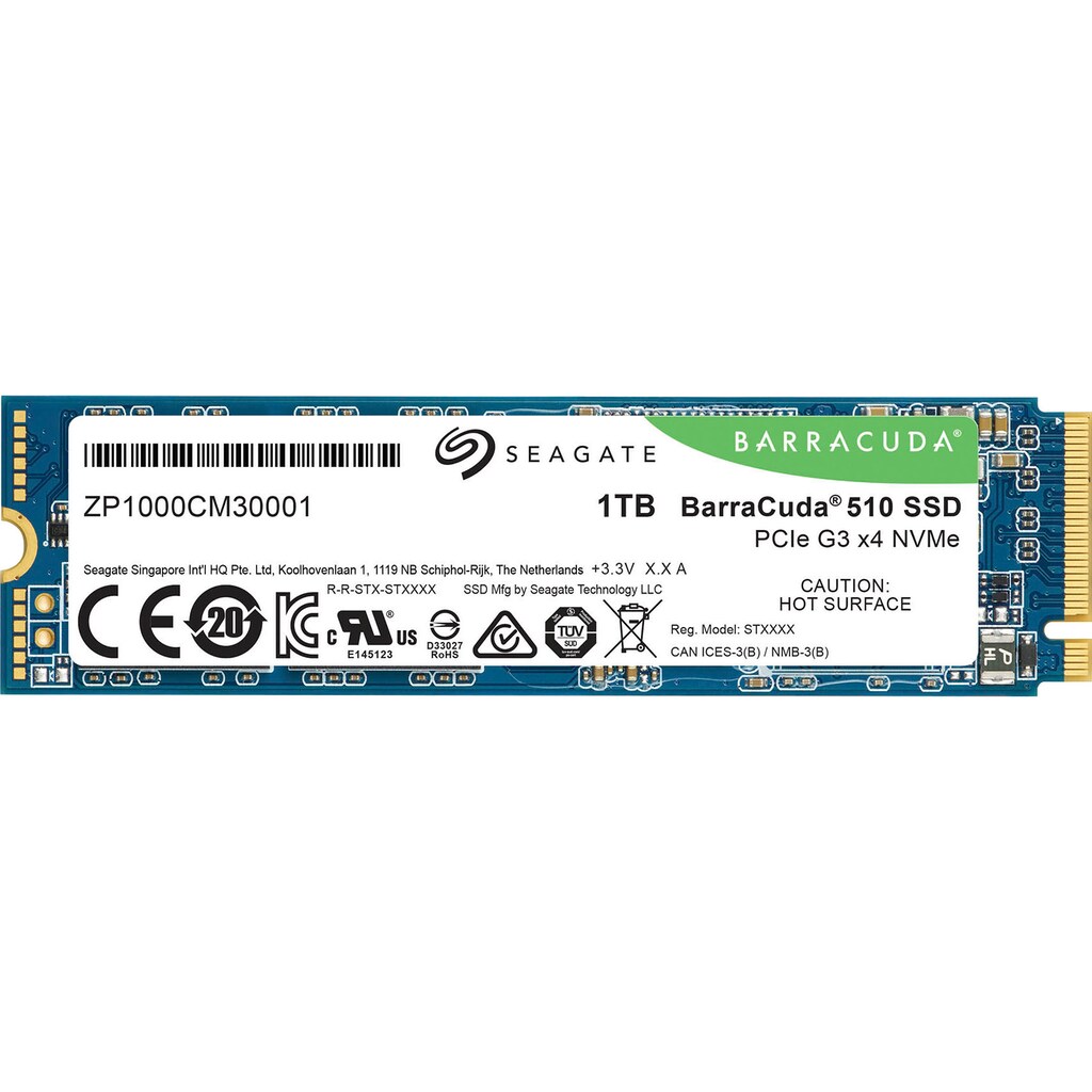 Seagate interne SSD »BarraCuda 510«, Anschluss M.2 PCIe 3.0