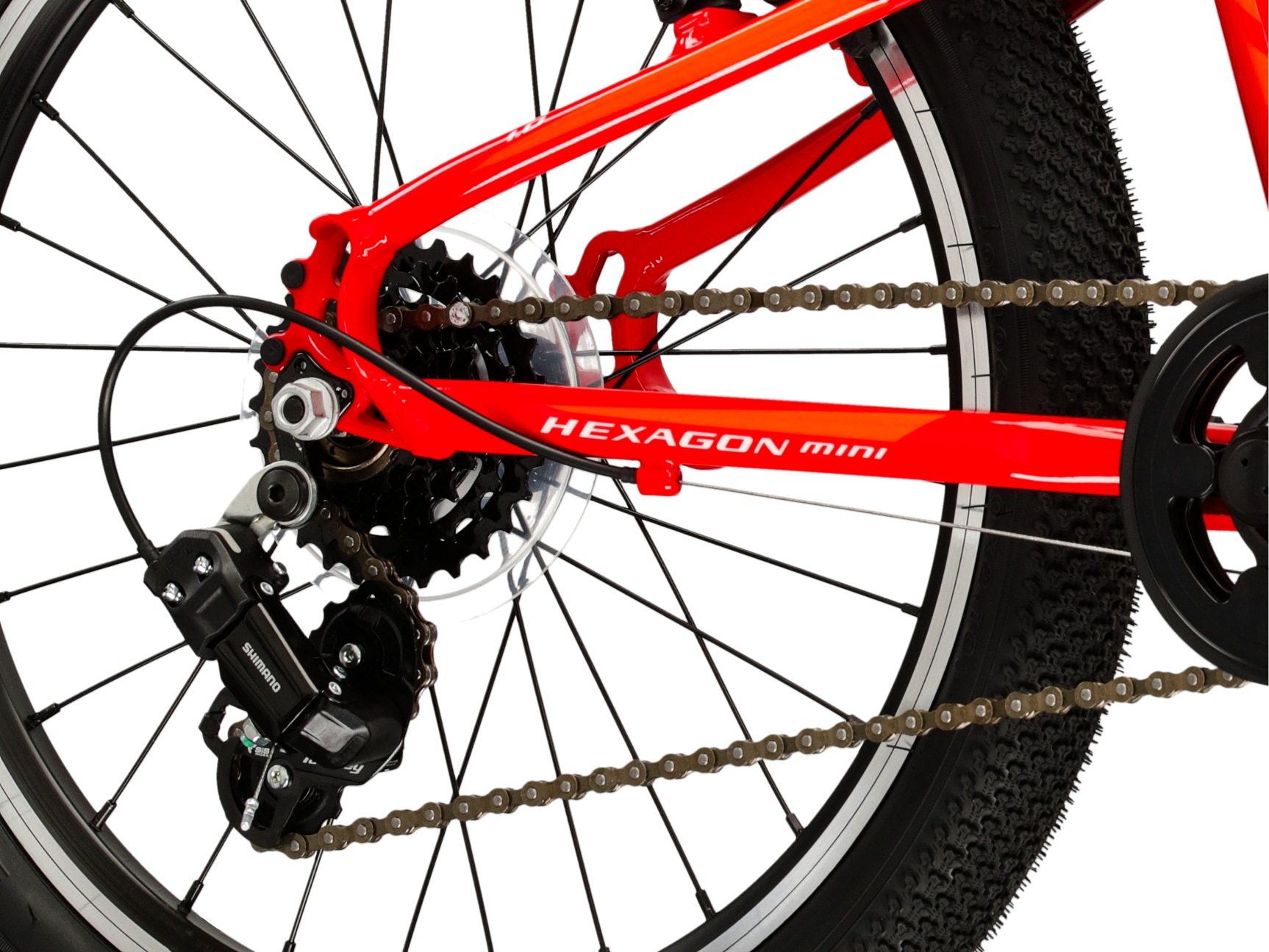 Kross Kinderfahrrad »KROSS Kinderrad 20" Hexagon Mini 1.0 Rot 6 Gänge« 6 Gang Shimano RV200 Schaltwerk Kettenschaltung Rahmen aus Aluminium Performance