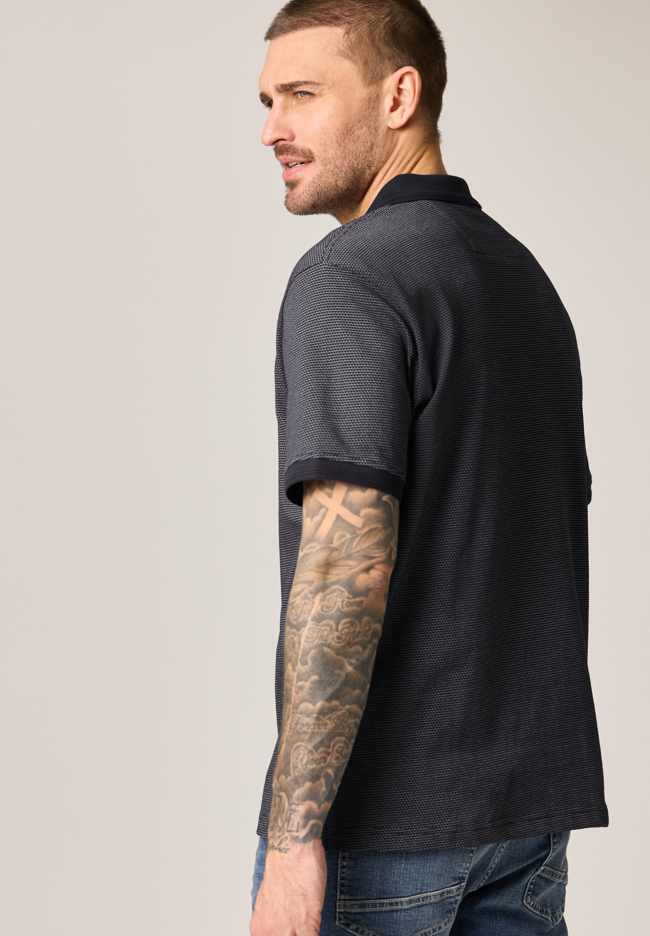 STREET ONE MEN Poloshirt im soften Baumwoll-Mix