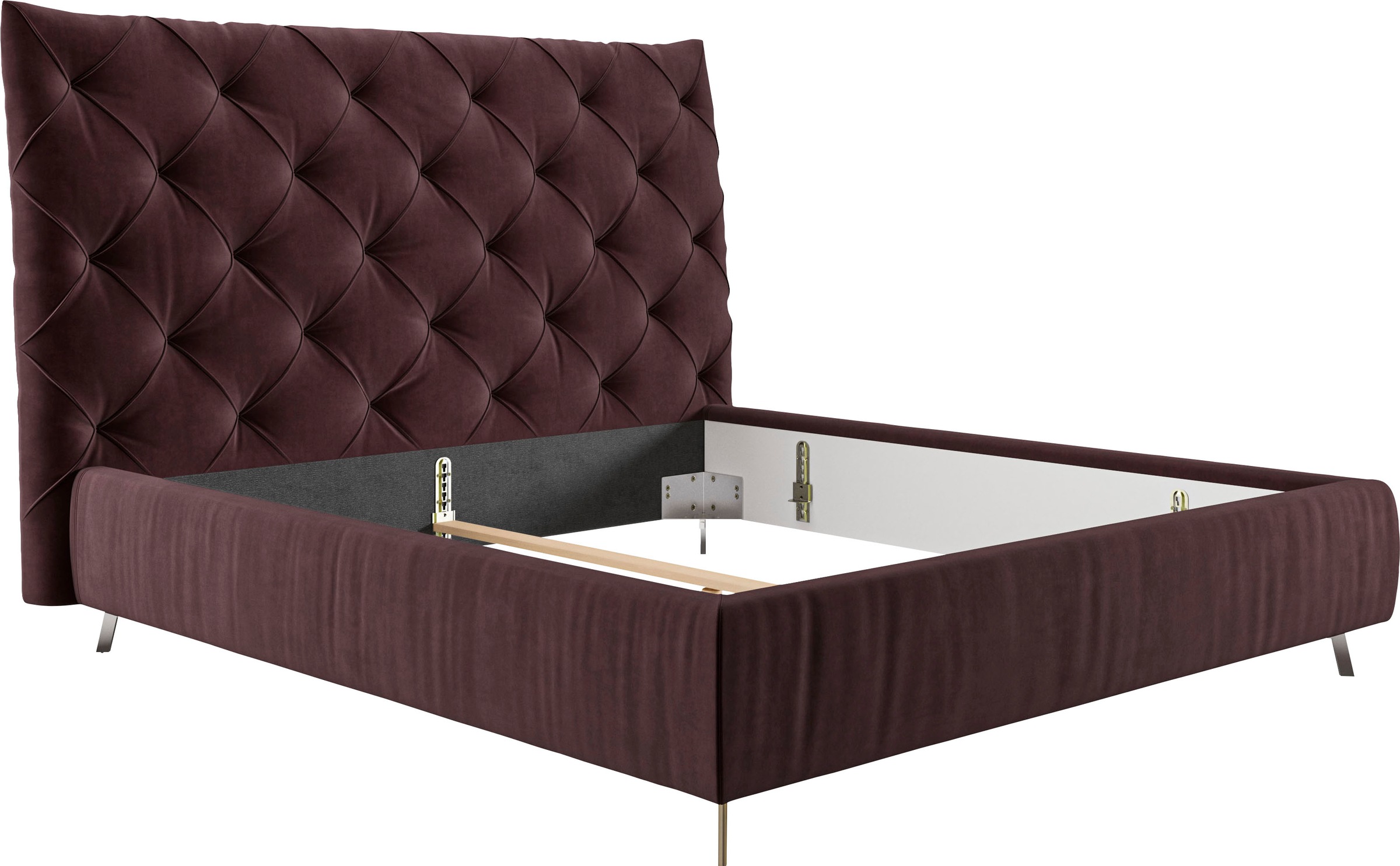 Thumbnail - PLACES OF STYLE Polsterbett "Elloree, in 4 Breiten, hinten mit Originalstoff bezogen, auch in Leder" Kopfteilhöhe 143cm,...