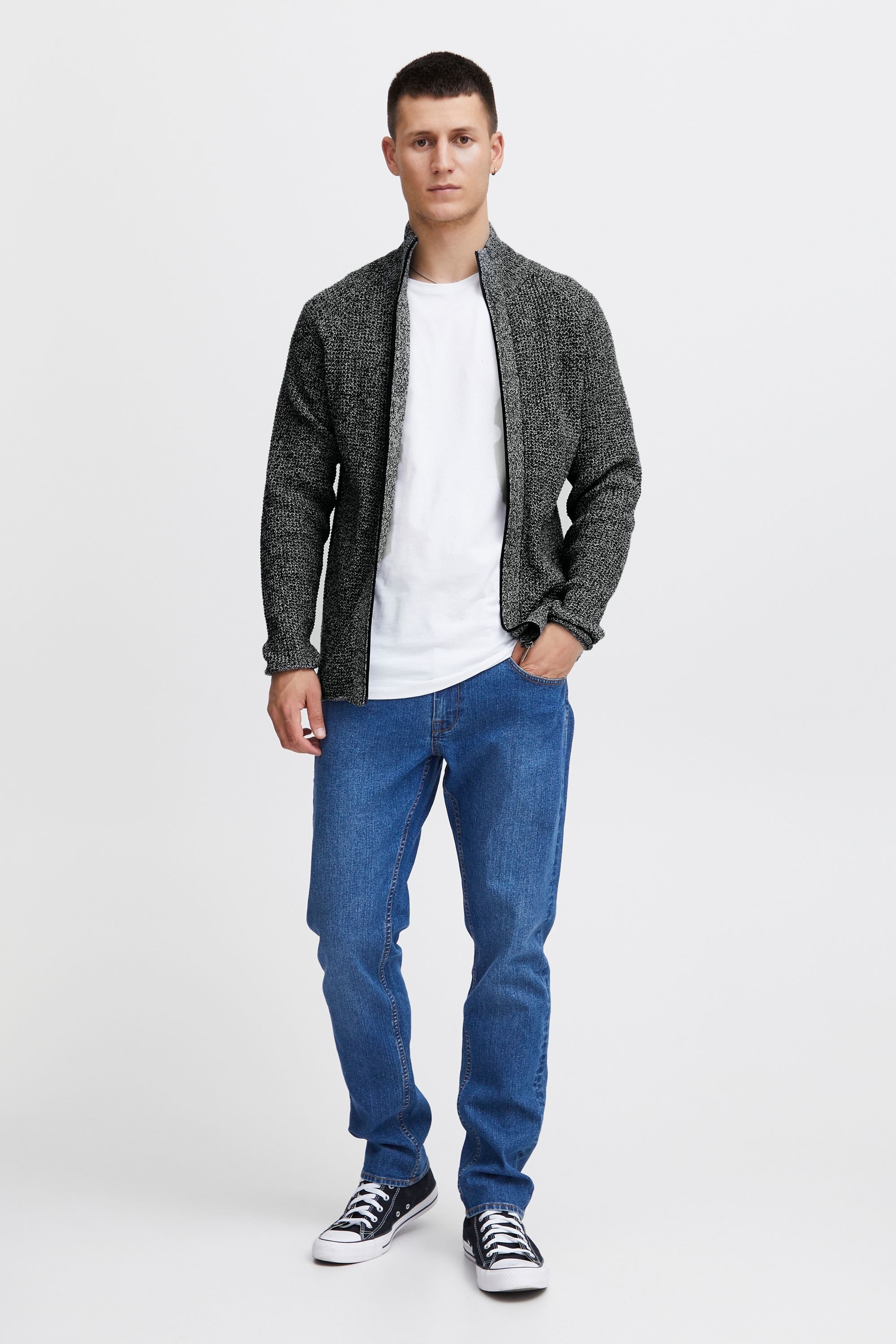 !solid SDKotcha Knit Jacket Dark Grey Melange XL 2
