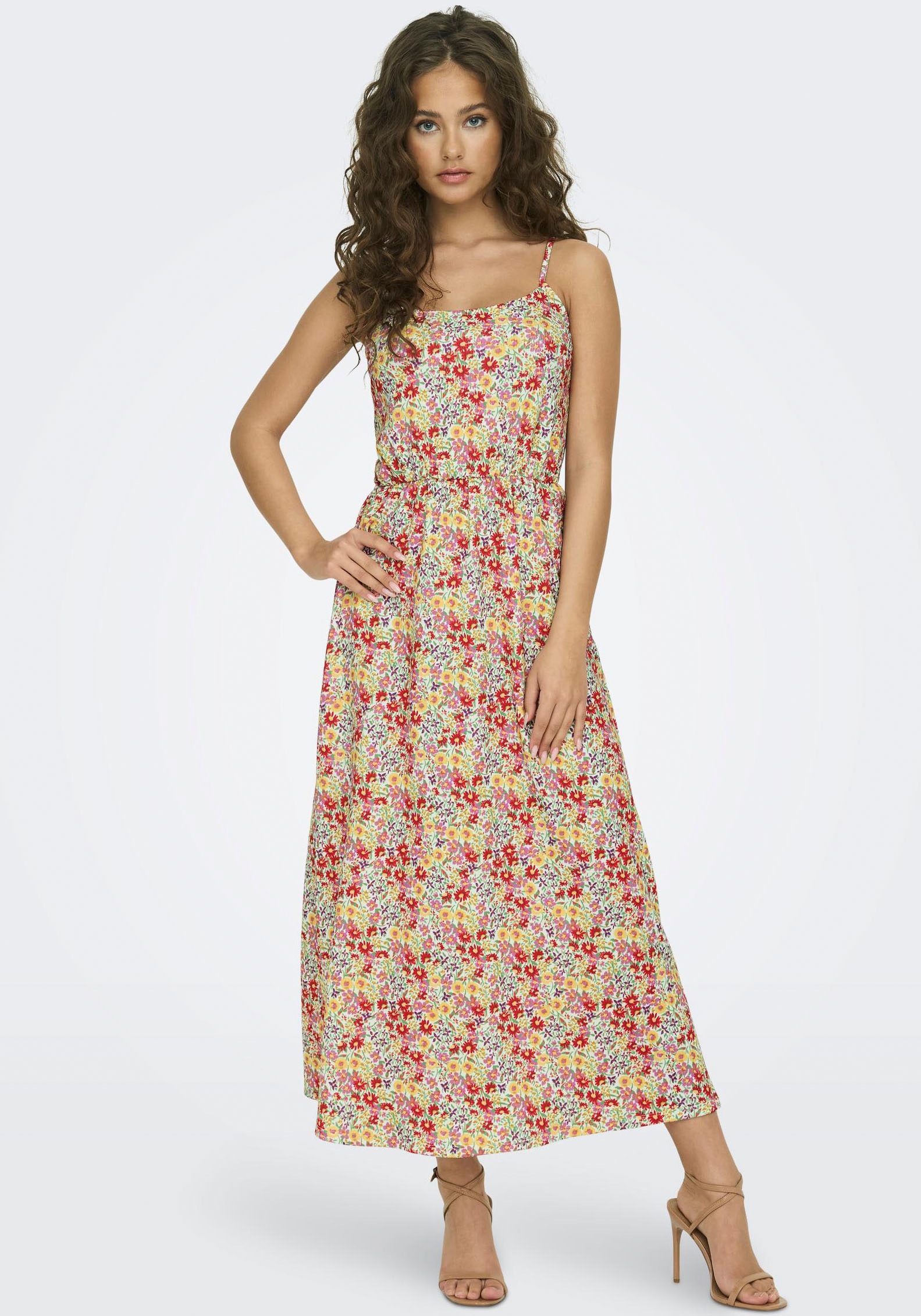 ONLY Onlea S/L Long Slit Dress Jrs Now Maxi Abito, Nero, XS