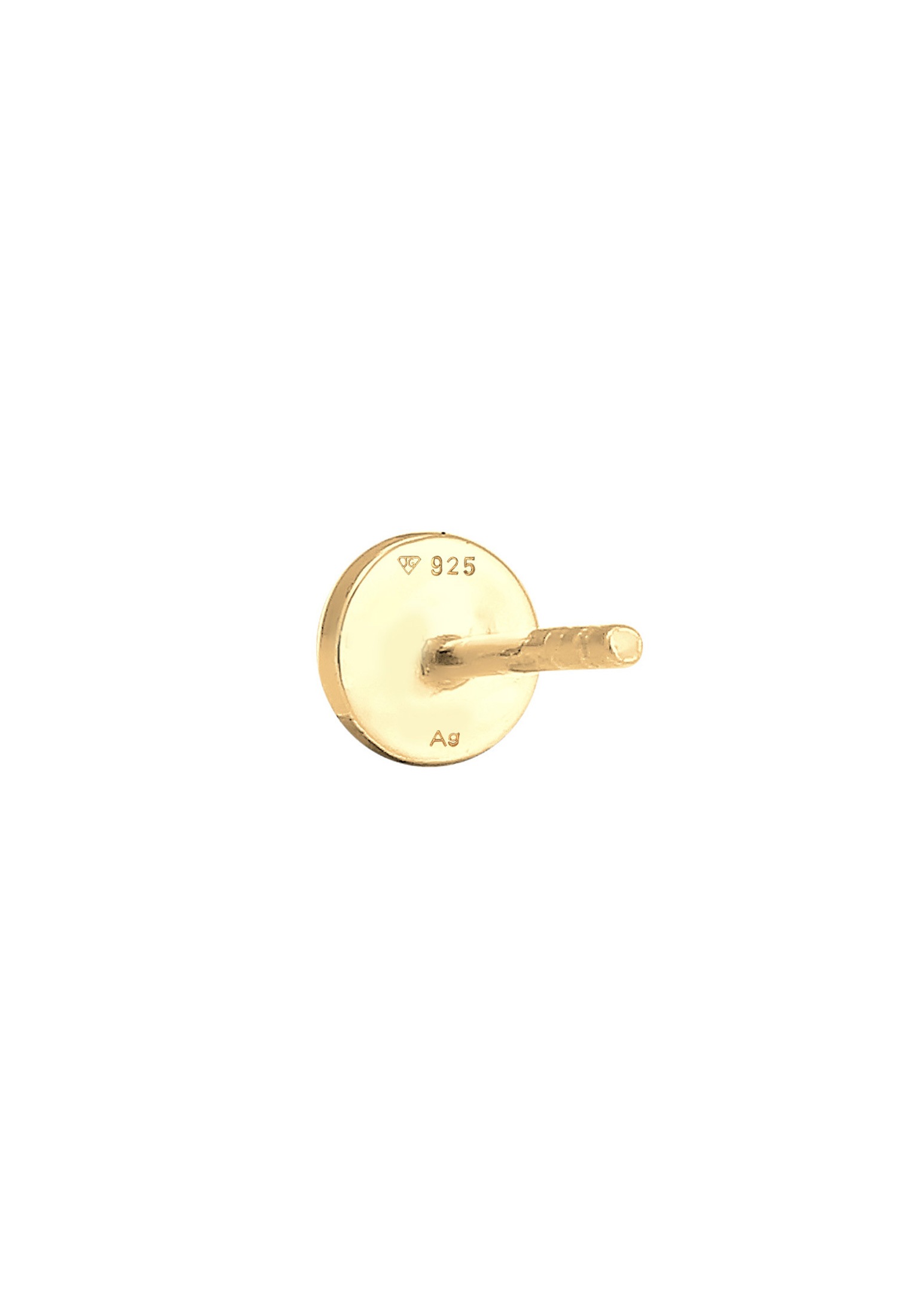 Elli Single-Ohrstecker »Single Ohrstecker Plättchen Strukturiert 925 Silber«