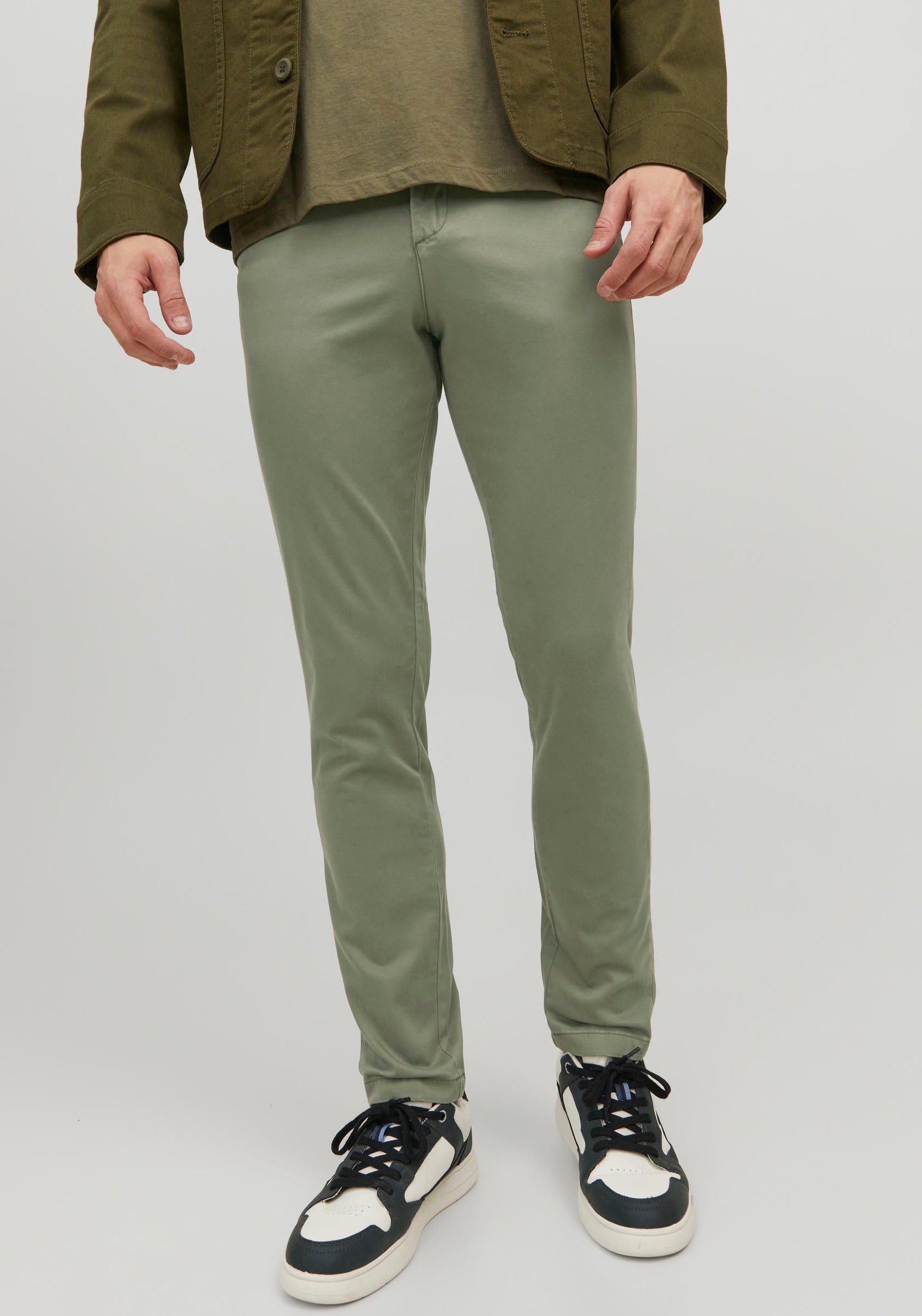 Jack & Jones "JJIMARCO mit Badge und hohem Tragekomfort" unifarben, modisch, slim fit, Baumwollmischung