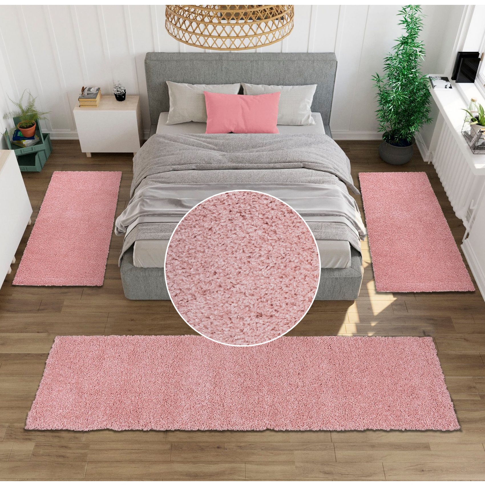 OTTO home Bettumrandung "Shaggy 30" Höhe 30 mm 3 Stk. tlg. gewebt, 2- oder günstig online kaufen