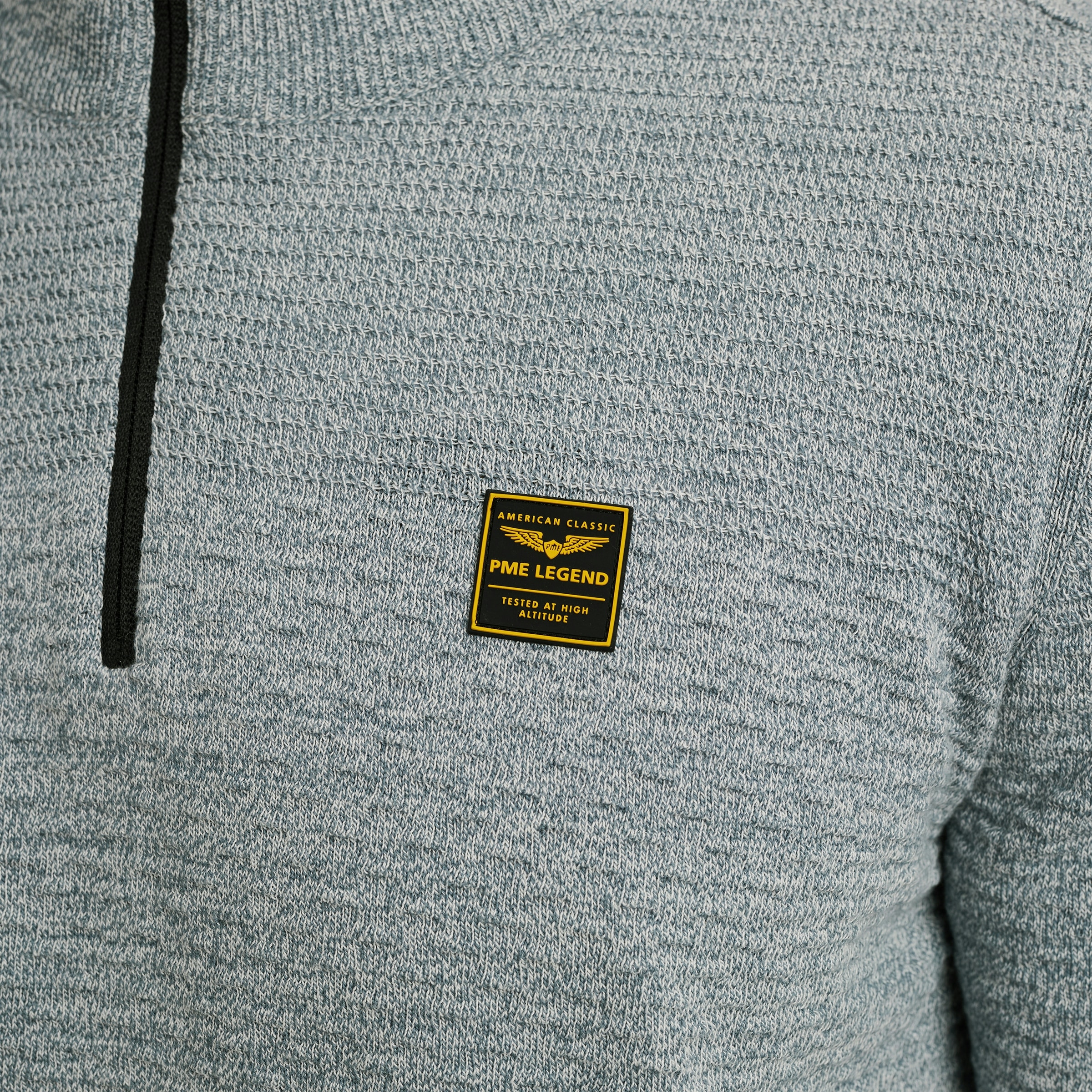 PME LEGEND Troyer mit Struktur-Muster und Logo-Badge