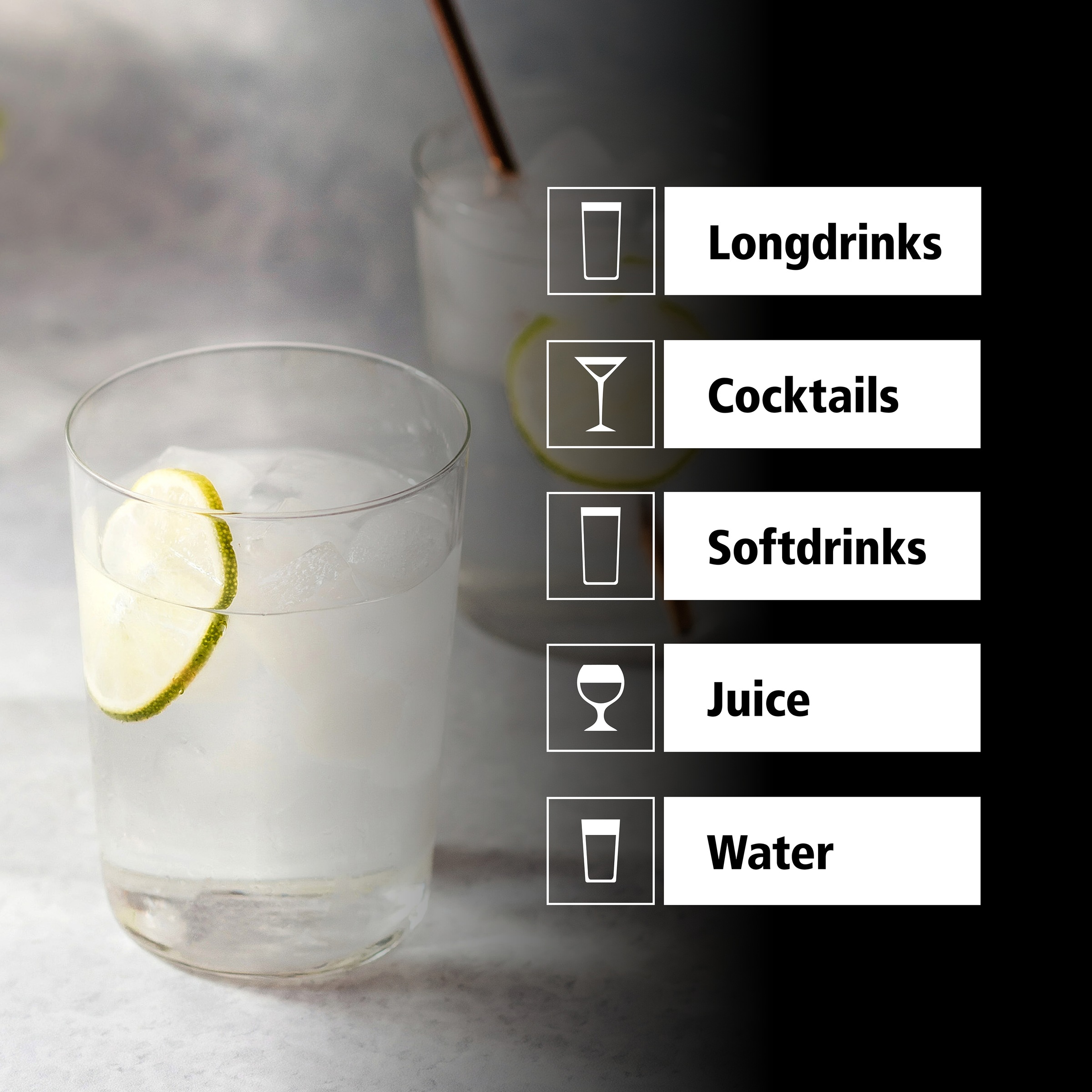 LIBBEY Gläser-Set »Libbey Cooler Glas, 12er Set -CIDRA-«, (Set, 12 tlg.), 562 ml, hochwertig verarbeitet, im modernen Design