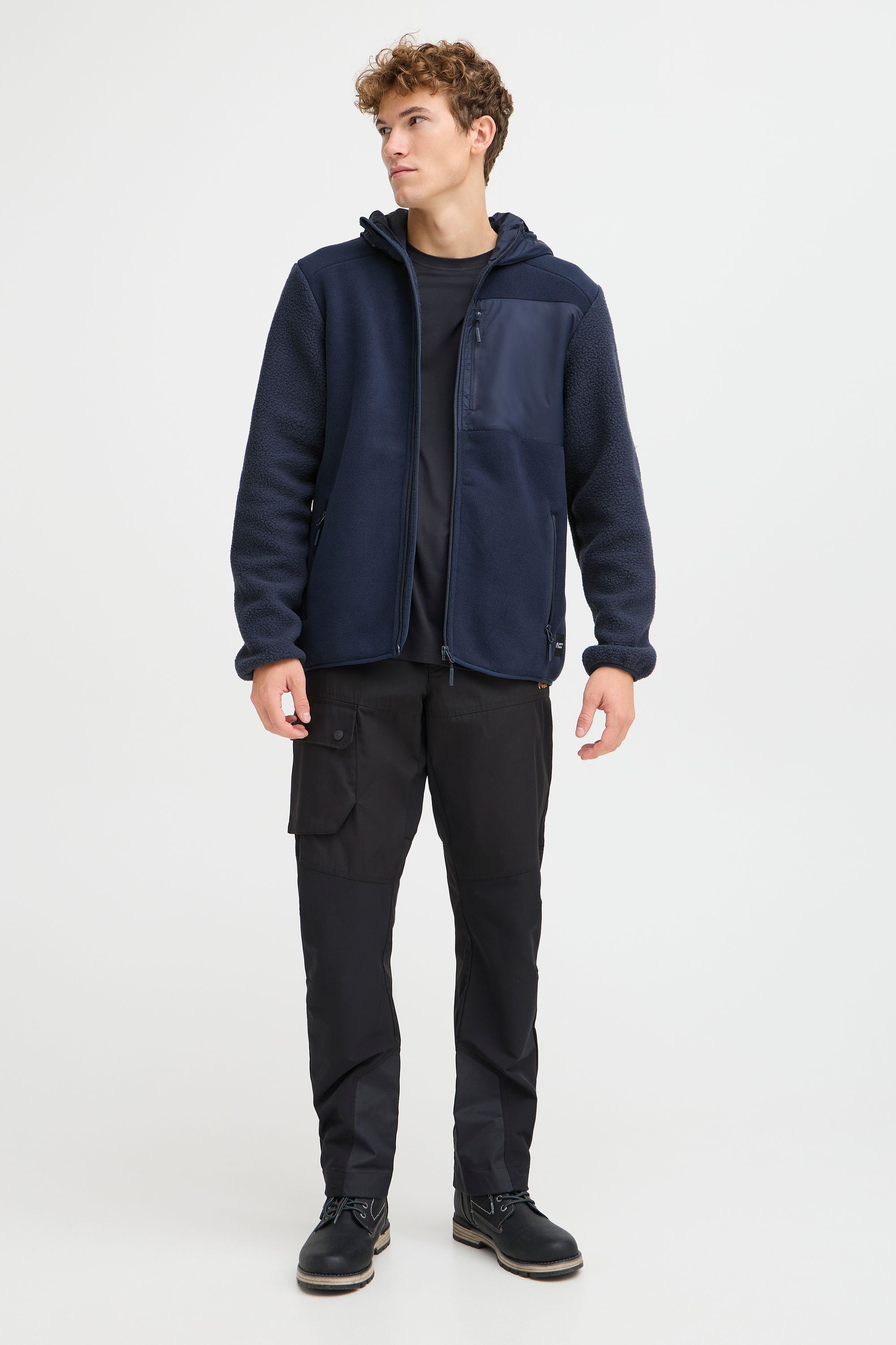 North Bend Fleecejacke »Fleecejacke NBMatej M«, mit Kapuze