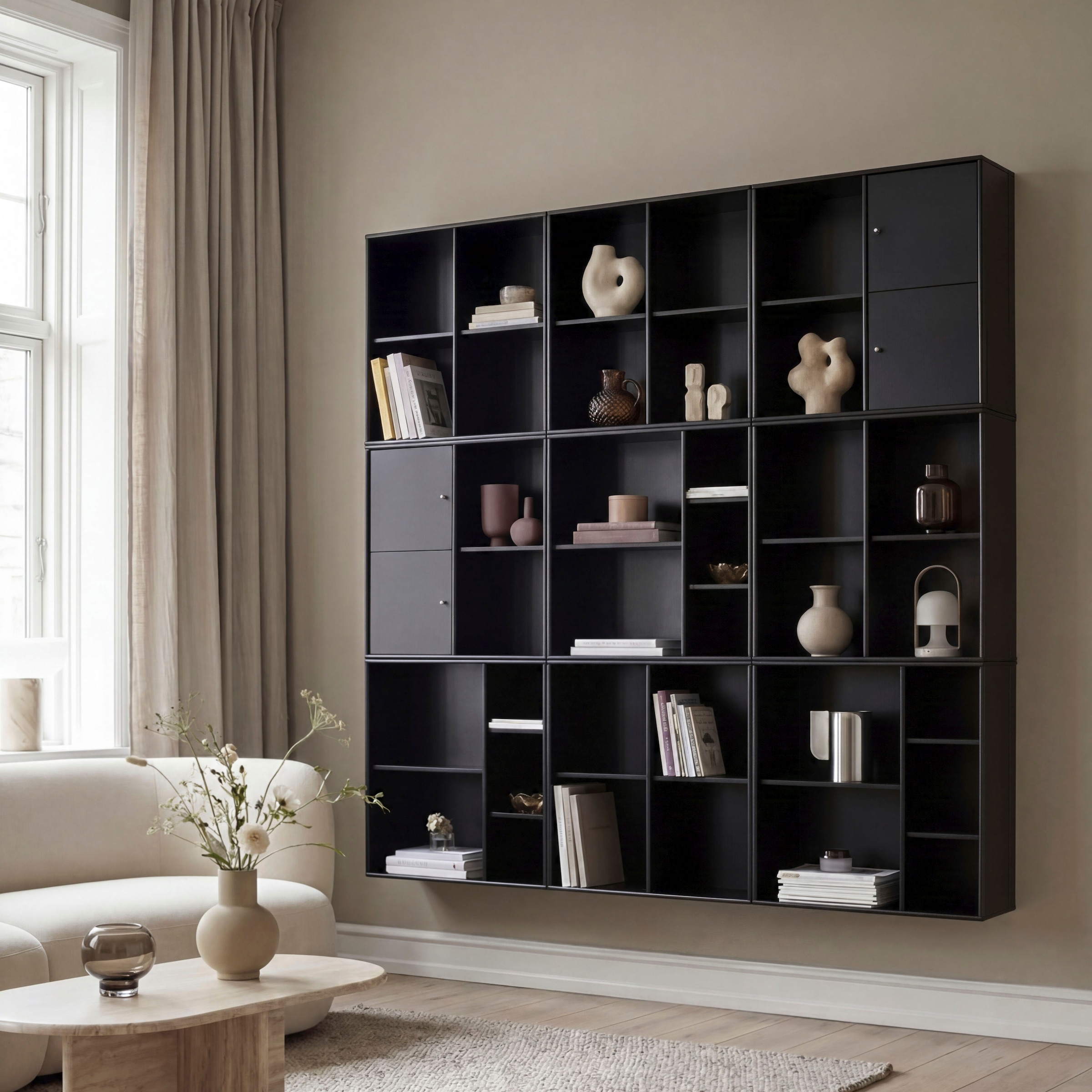 Hammel Furniture "Mistral Kubus" Kombination aus 9 Modulen, mit 2 Türenset, Breite 207cm