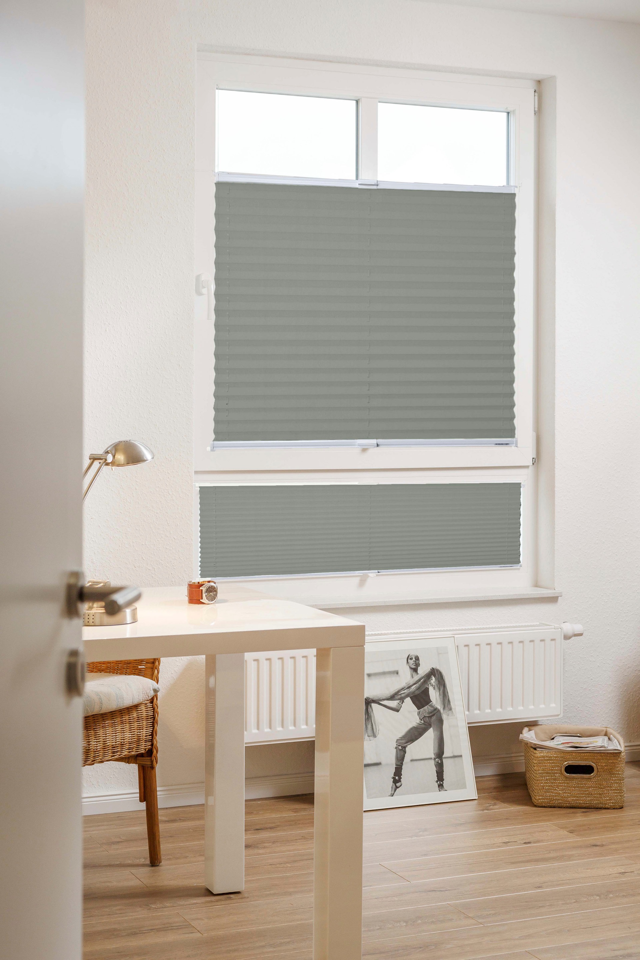 blickdicht, Klebe-Plissee Bohren, verspannt, »One Höhe sunlines auf 210cm BAUR ohne Size | Style Rechnung Plain«,