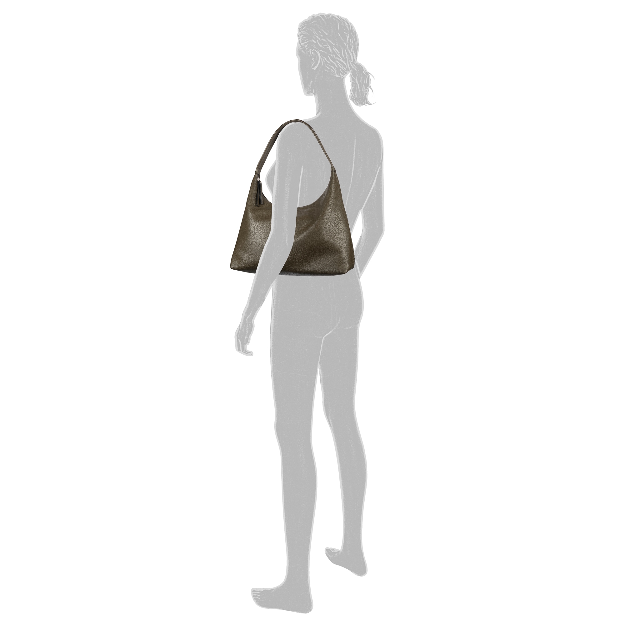 TOM TAILOR Hobo »Evelina«, aus weichem Lederimtitat in lässiger Trapezform mit dekorativen Seiten