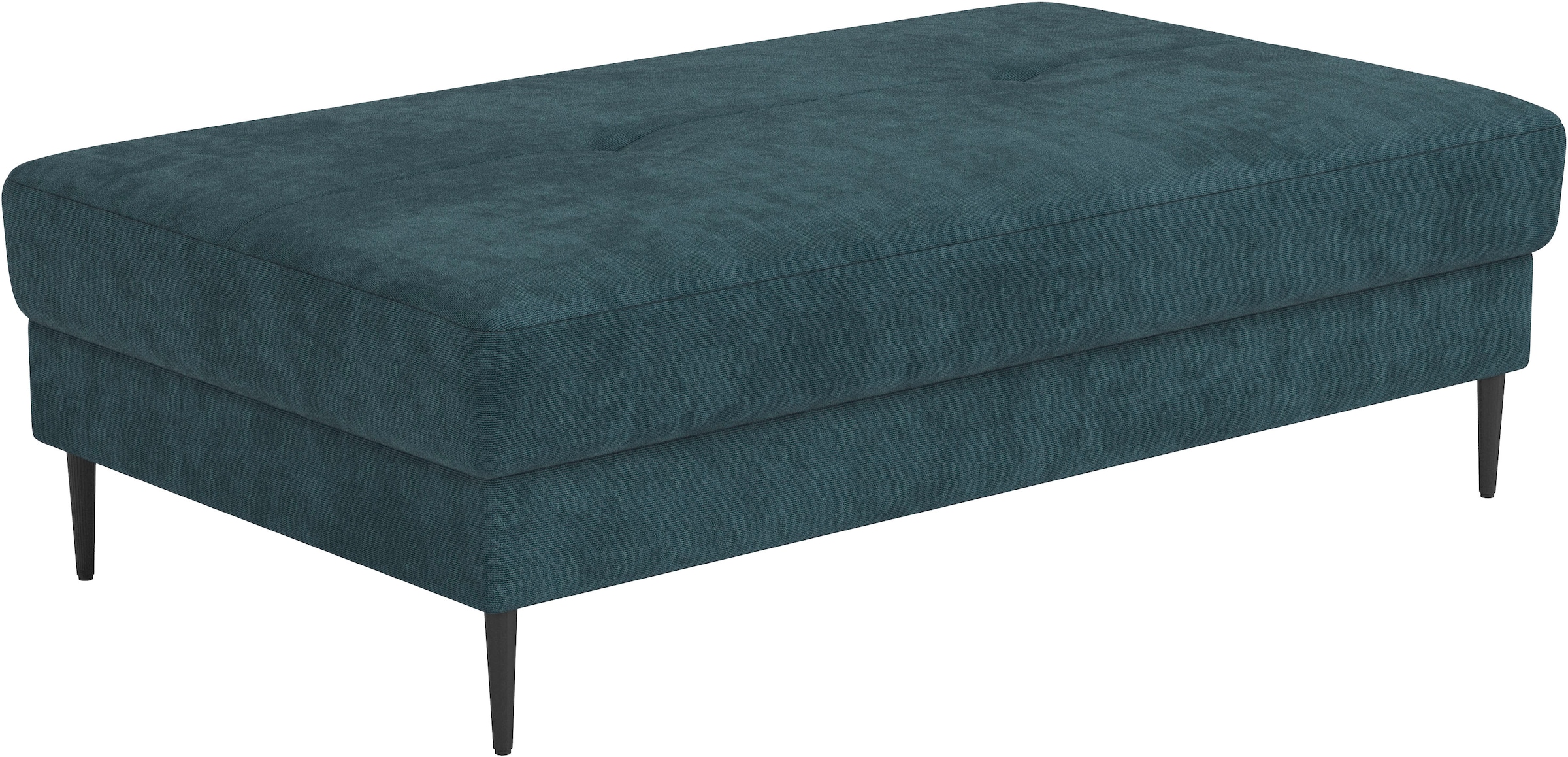 OTTO home Hocker "Summer B: 142cm, in Cord & Struktur erhältlich" schwarze Metallfüße