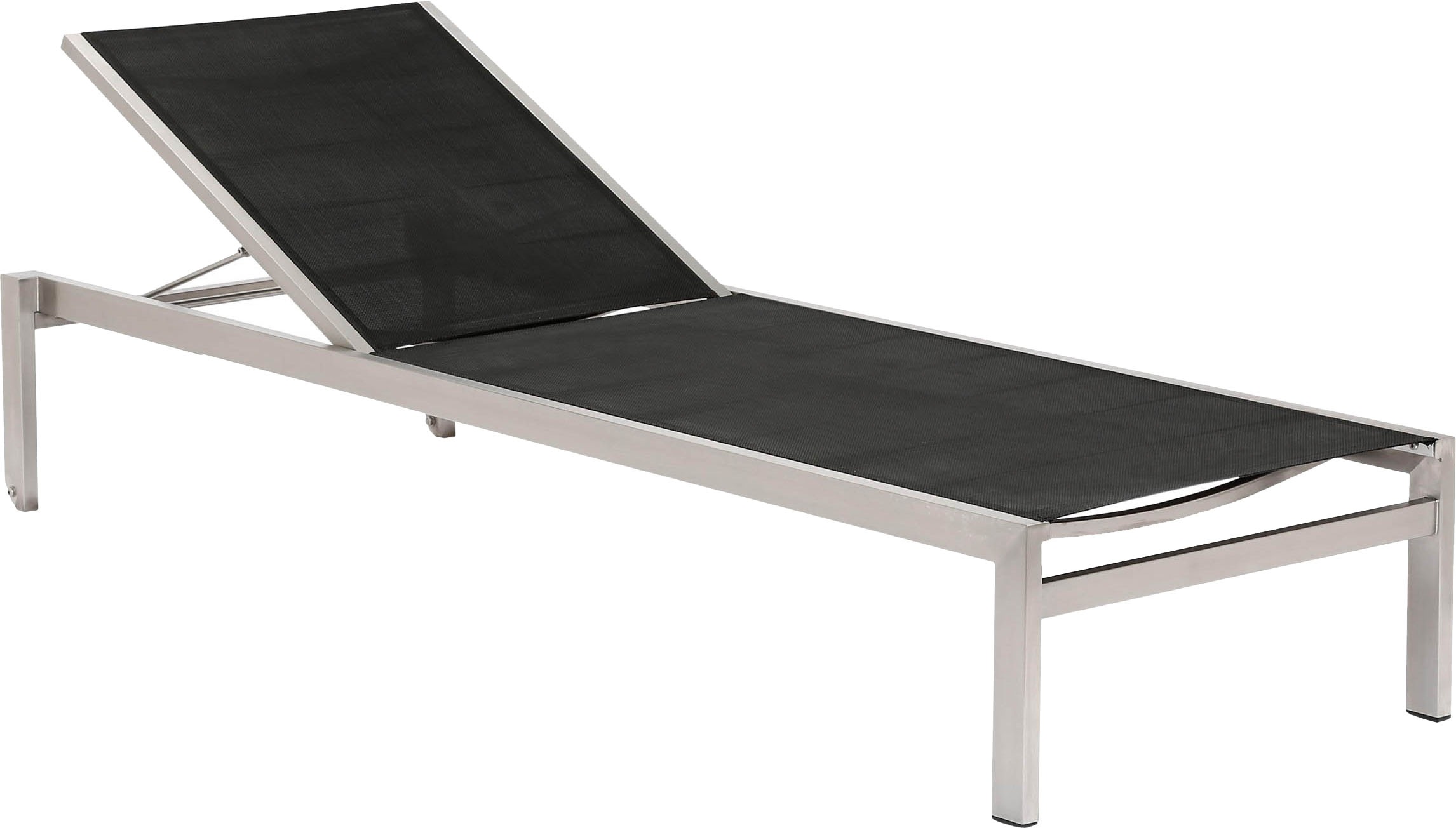 Rollliege BESTedelstahl, Obermaterial: 100% Polyethylen, Gartenliegen, "Marbella", Gestelle und Gelenkteile aus elegantem Edelstahl