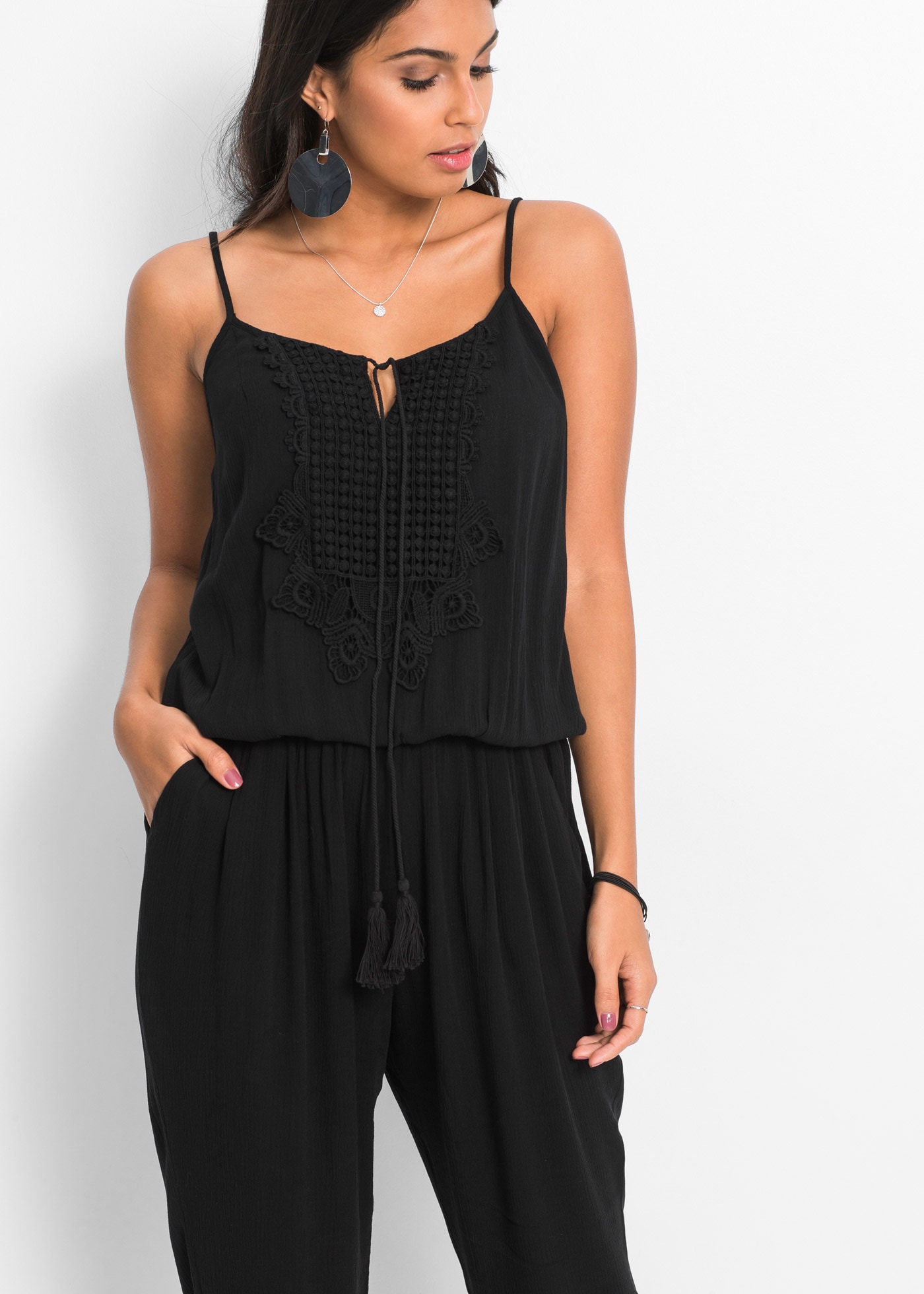 bonprix Jumpsuit »Jumpsuit aus strukturierter Viskose« Jumpsuit aus strukturierter Viskose