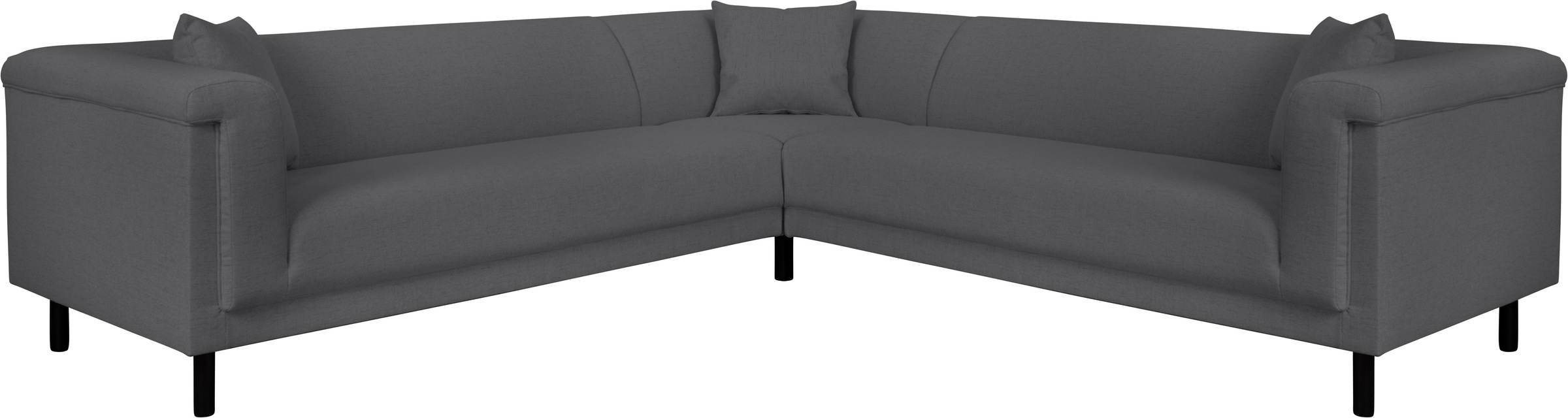 INOSIGN Ecksofa »AGNIA L-Form  B/T/H: 244/244/71 cm«, incl. Zierkissen, gleichschenklig, auch in Cord