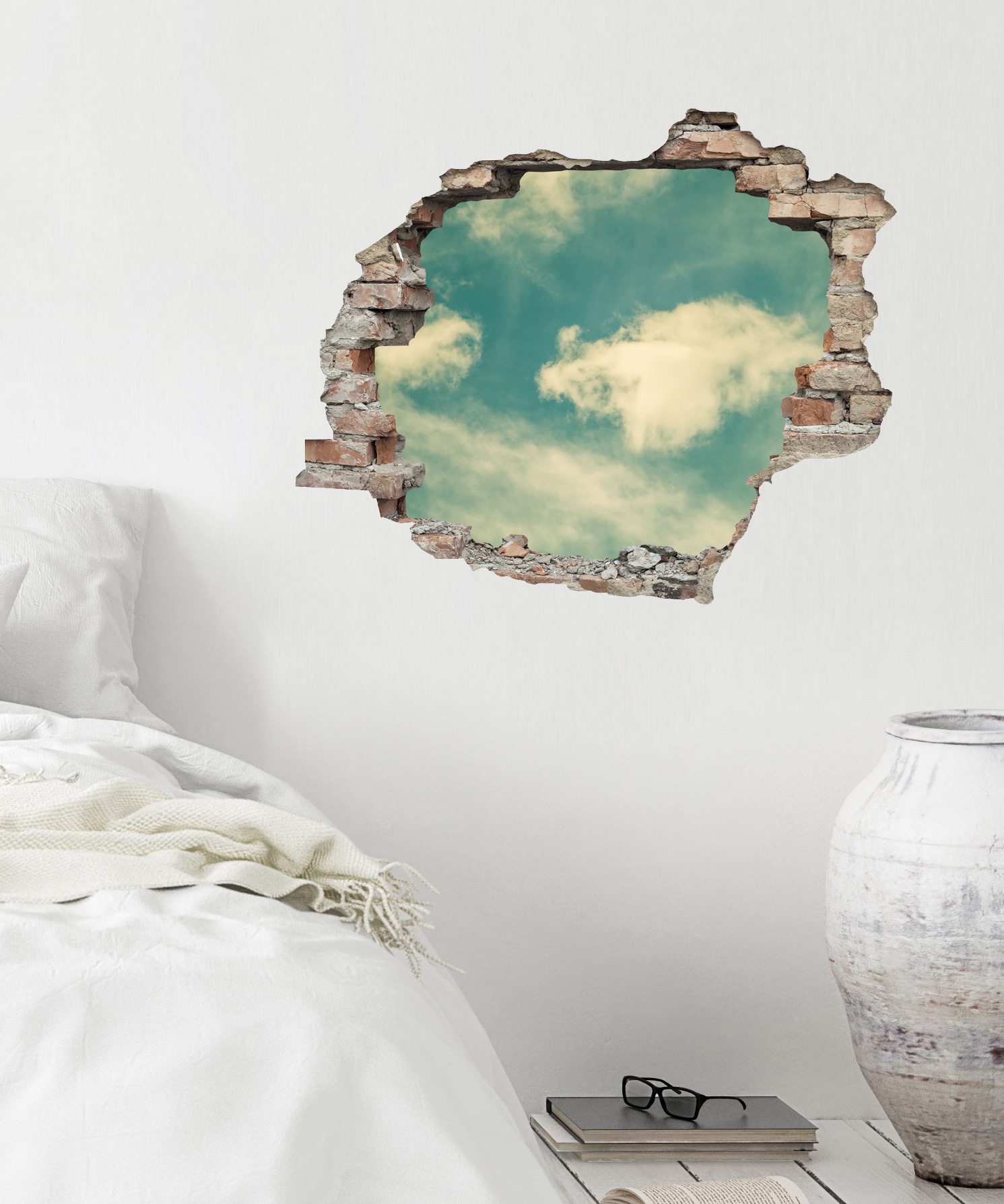 queence Wandtattoo "Wolken", (1 St.), Wandsticker, Wandbild, selbstklebend, günstig online kaufen