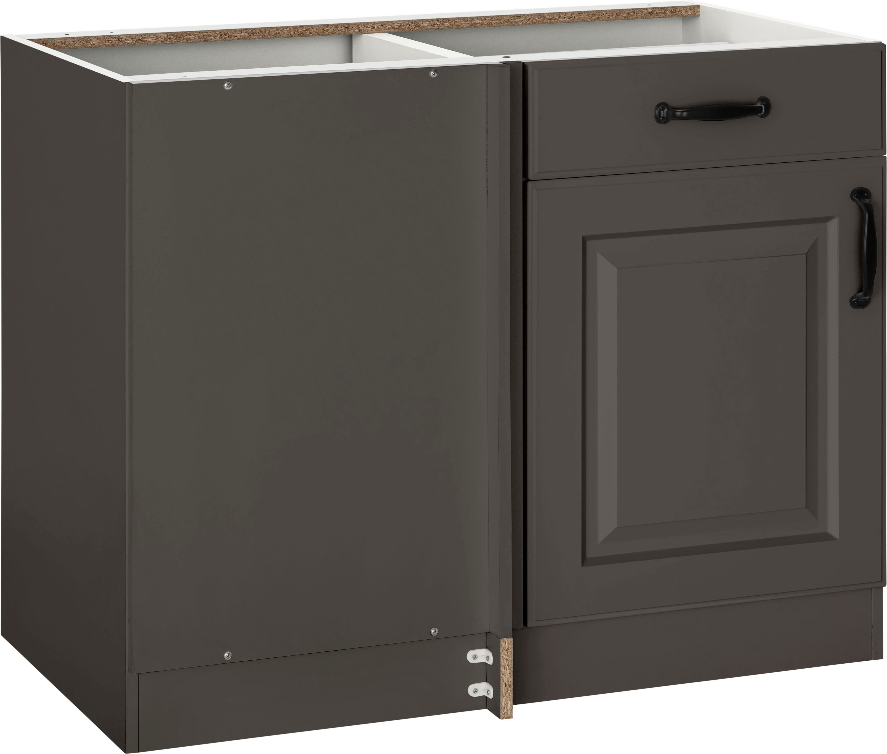 Thumbnail - wiho Küchen Eckunterschrank "Erla, TOPSELLER" 100 cm breit, Kassettenfront, Planungsmaß 110 cm, ohne Arbeitsplatte