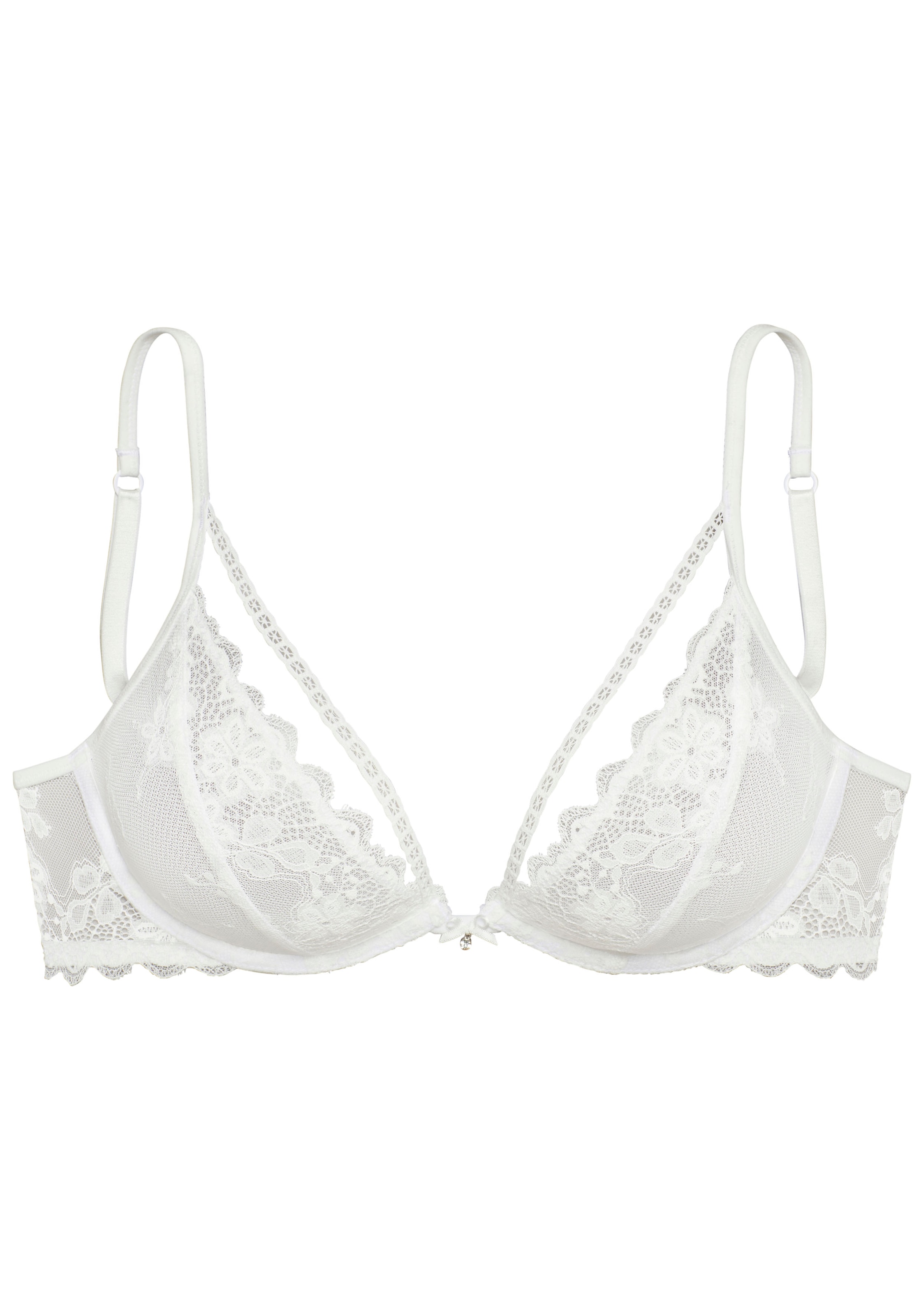 Vivance Bügel-BH, mit feinem Zierband am Dekolleté, aus Jacquardspitze, sexy Dessous