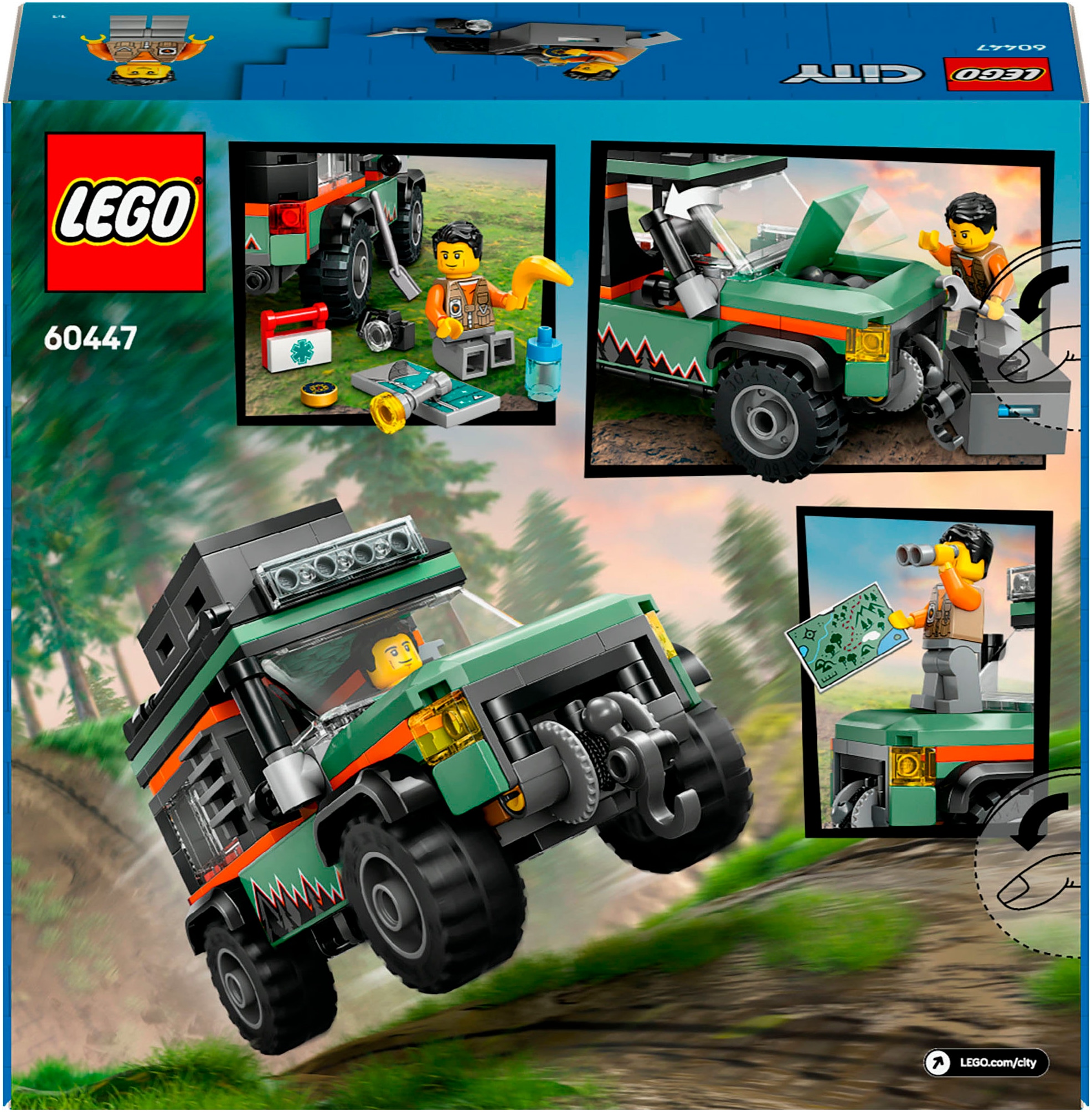 LEGO® Konstruktionsspielsteine »Offroad Geländewagen (60447), LEGO City«, (221 St.), Made in Europe