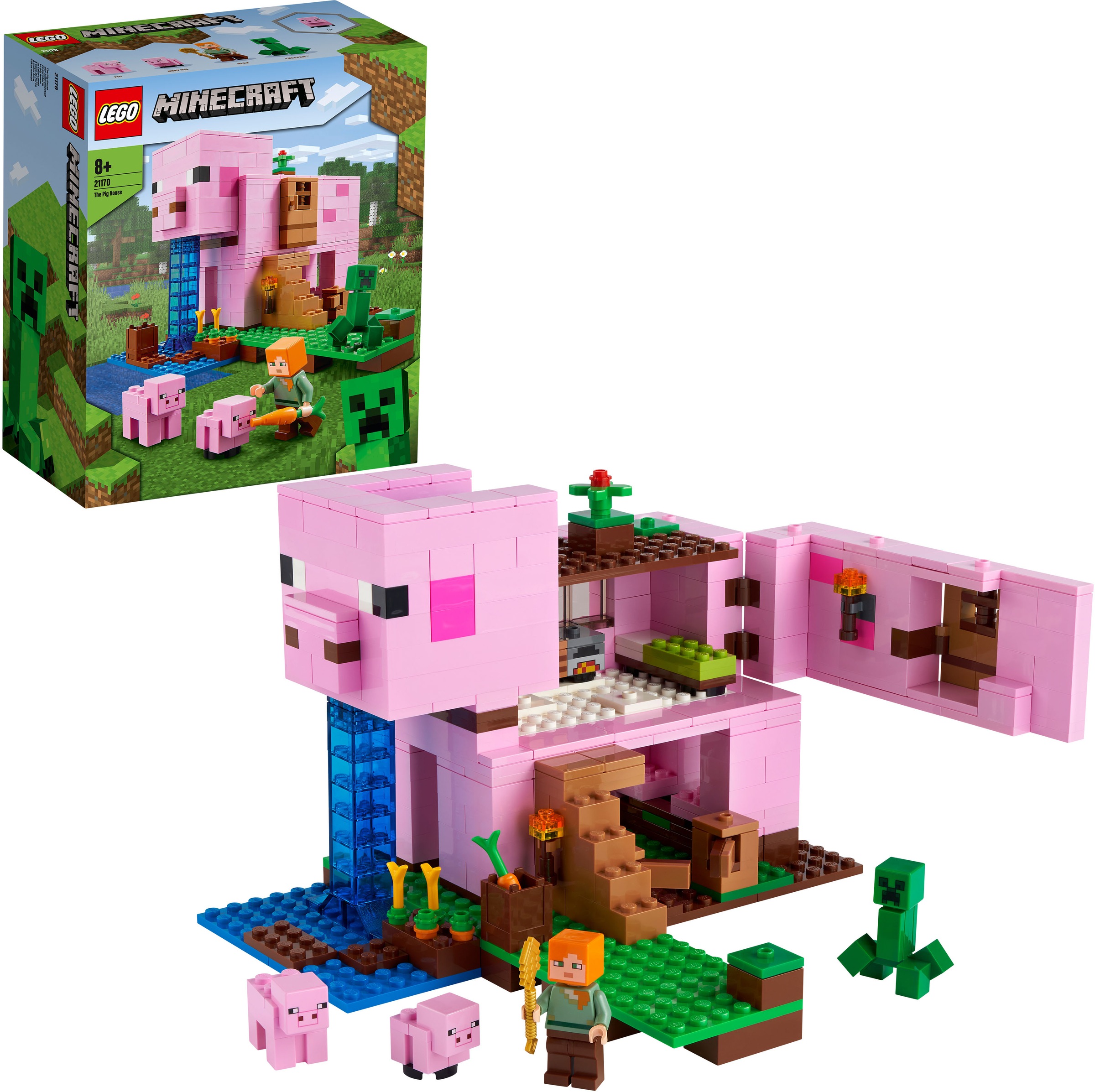 Lego Konstruktionsspielsteine Das Schweinhaus Lego Minecraft 490 St Made In Europe Baur